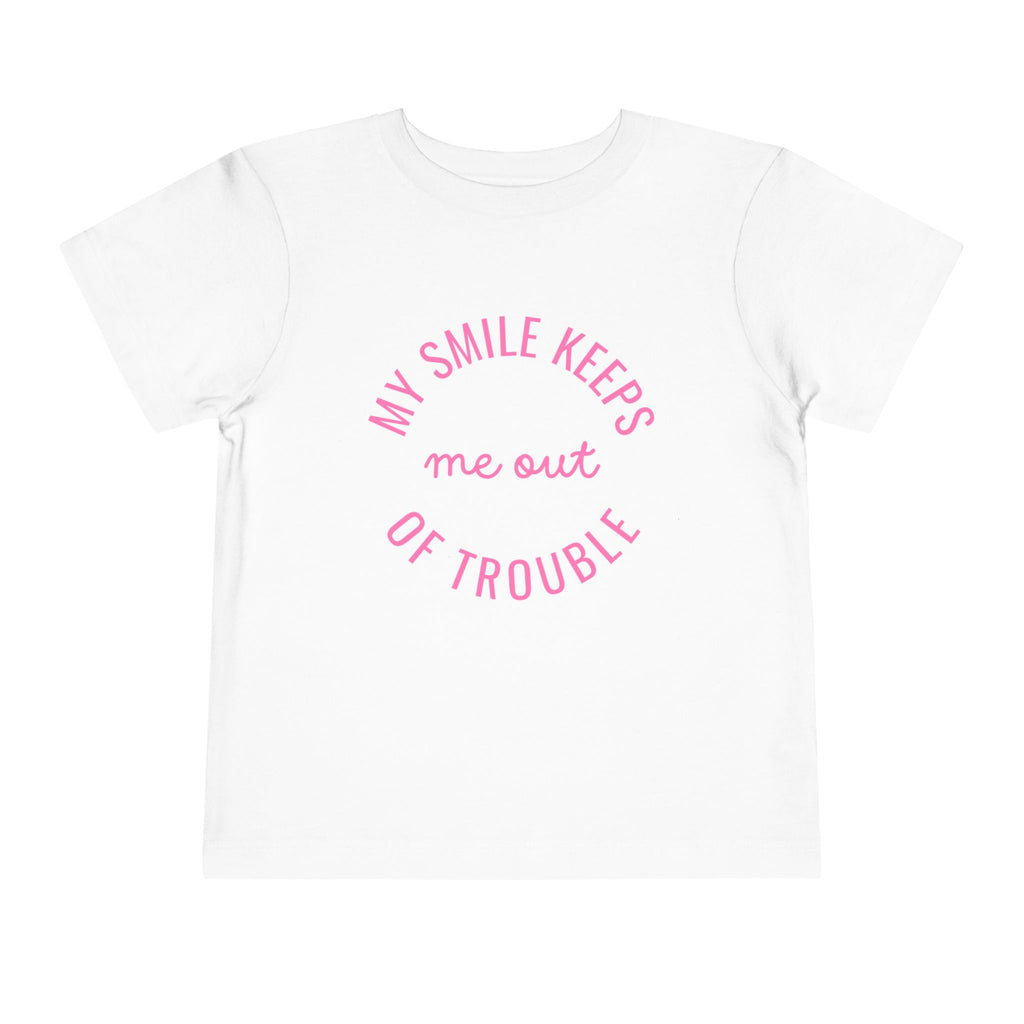 My Smile Keeps Me Out Of Trouble Toddler Tee