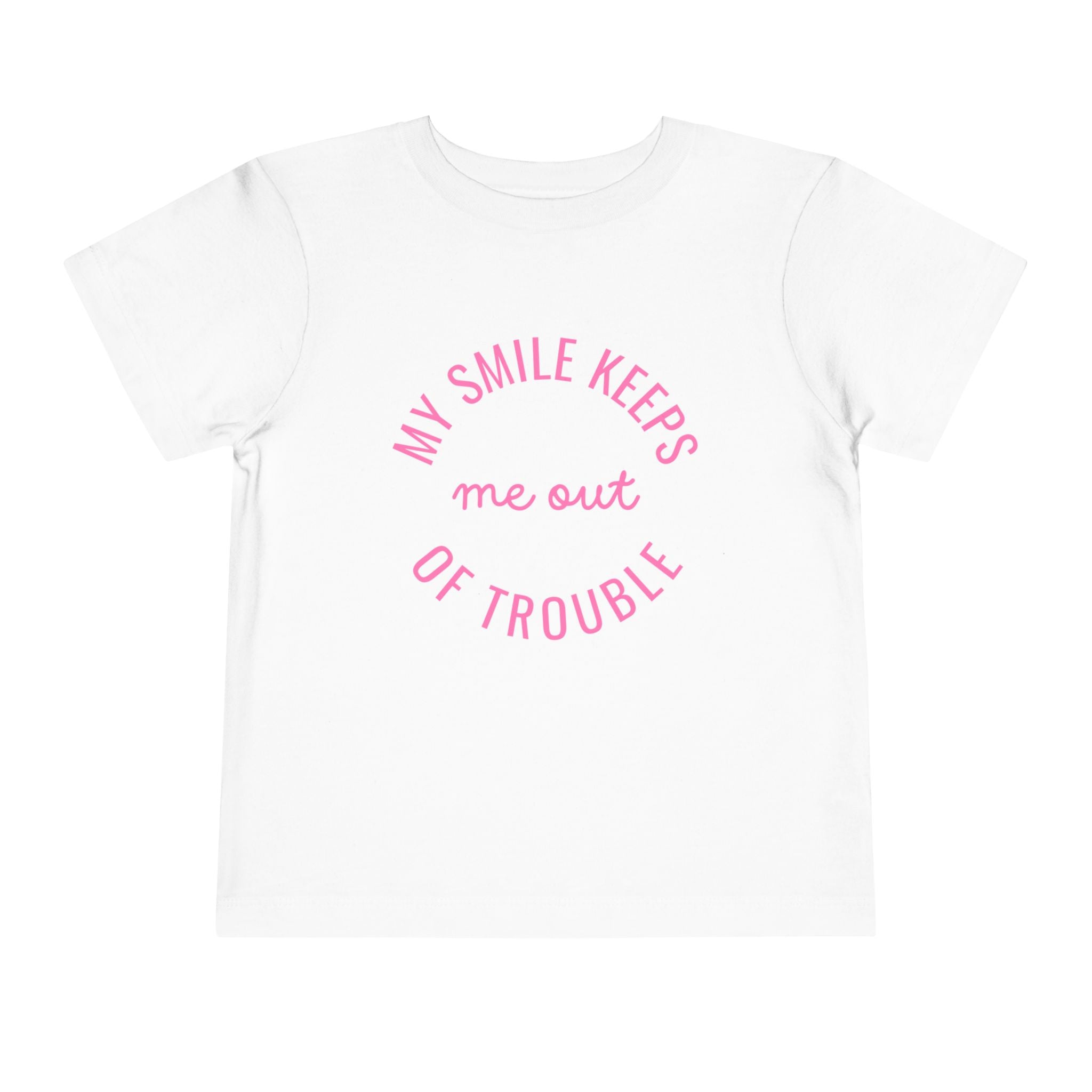 My Smile Keeps Me Out Of Trouble Toddler Tee