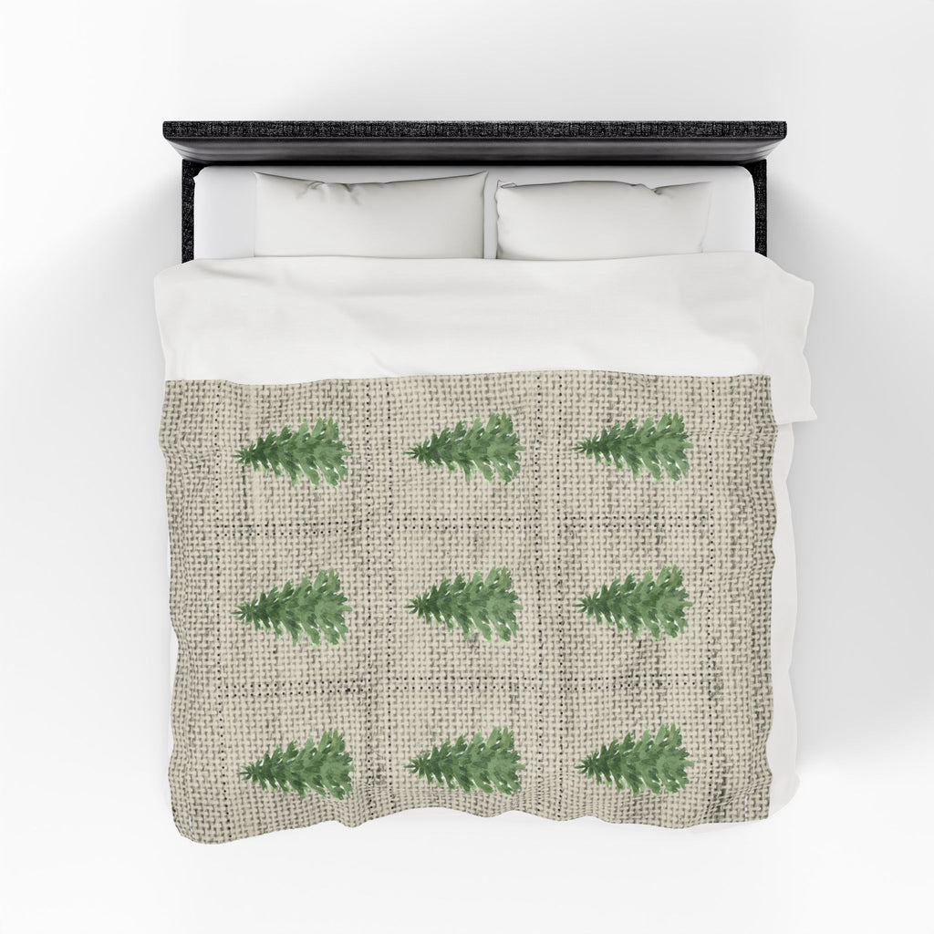 Framed Spruce Oversized Throw Blanket By Little Grace co.