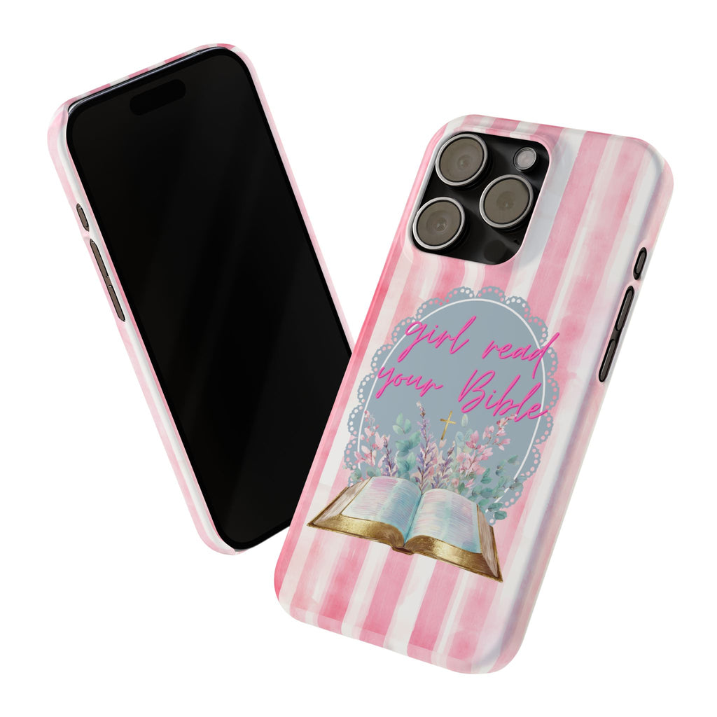 Girl Read Your Bible iPhone Case