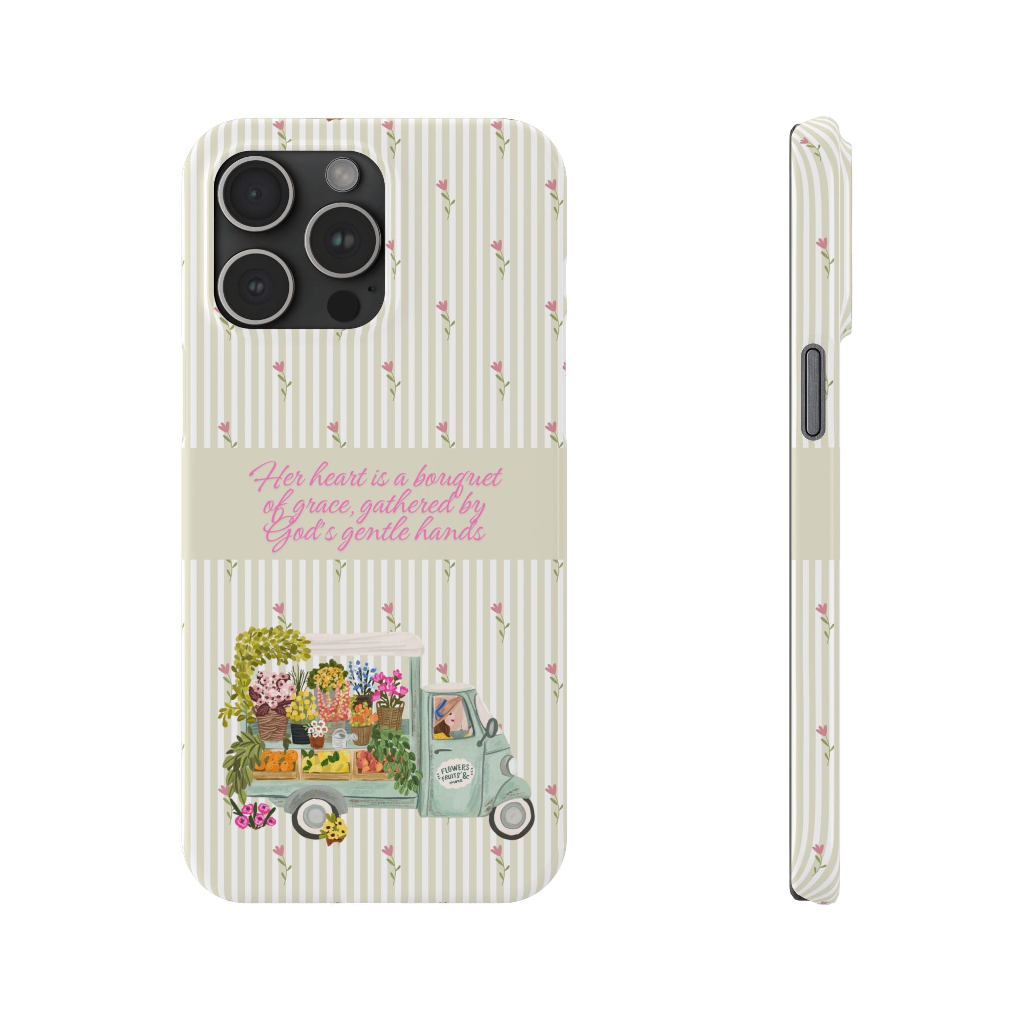 Her Heart Is A Bouquet Of Grace iPhone Case