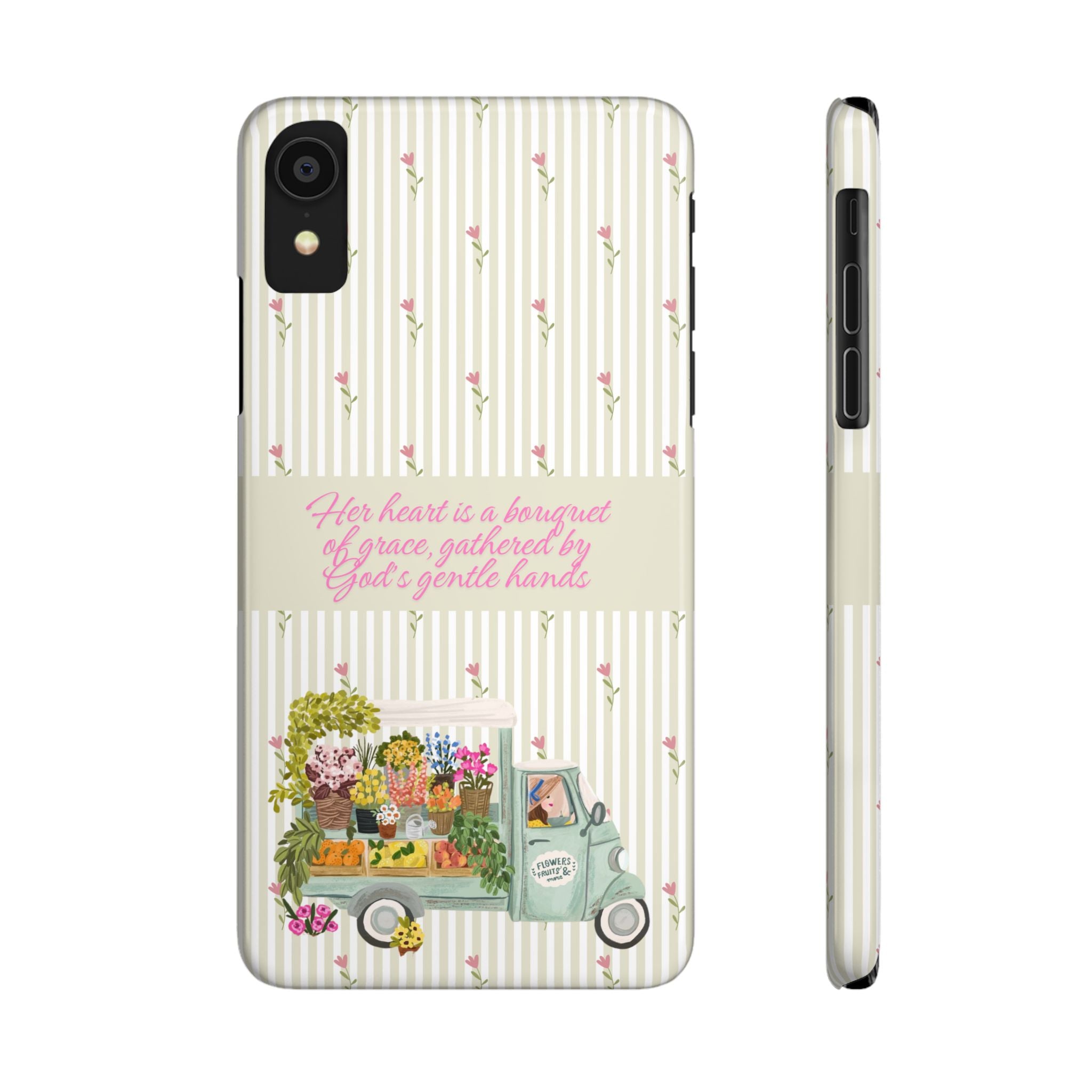 Her Heart Is A Bouquet Of Grace iPhone Case