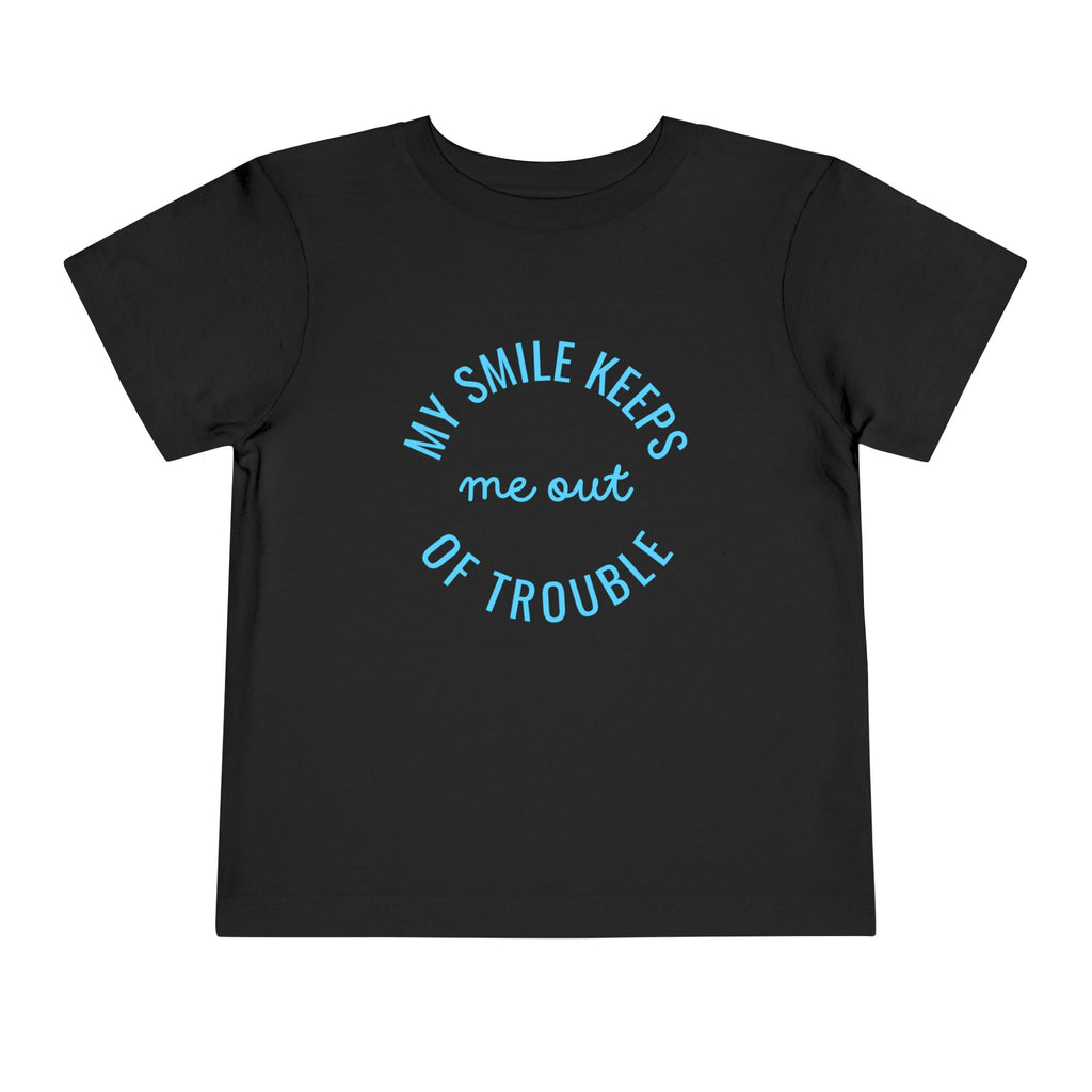 My Smile Keeps Me Out Of Trouble Toddler Tee