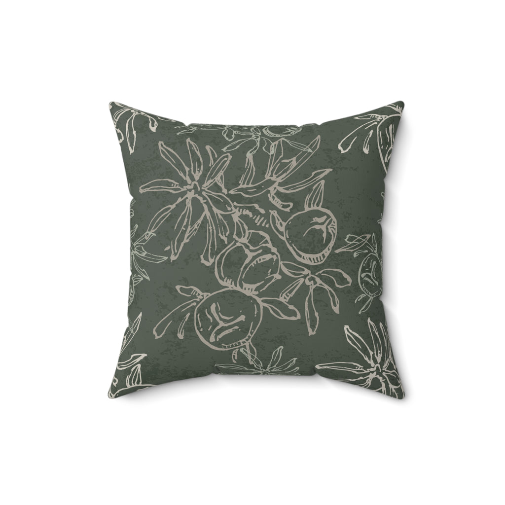 Peachy Green Pillow
