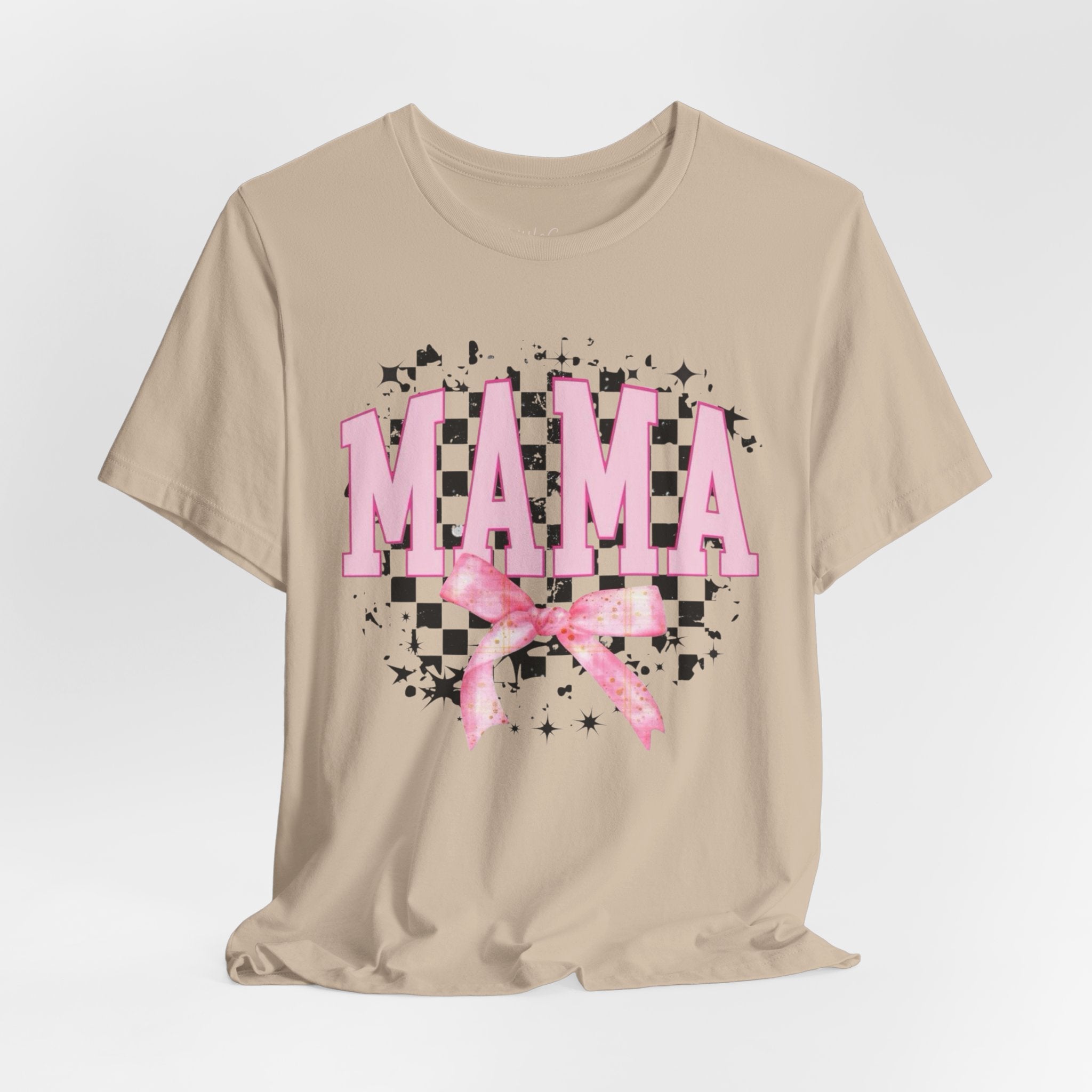 Checkered Bow Mama Tee