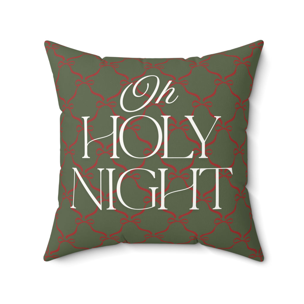 Oh Holy Night Bow Pillow