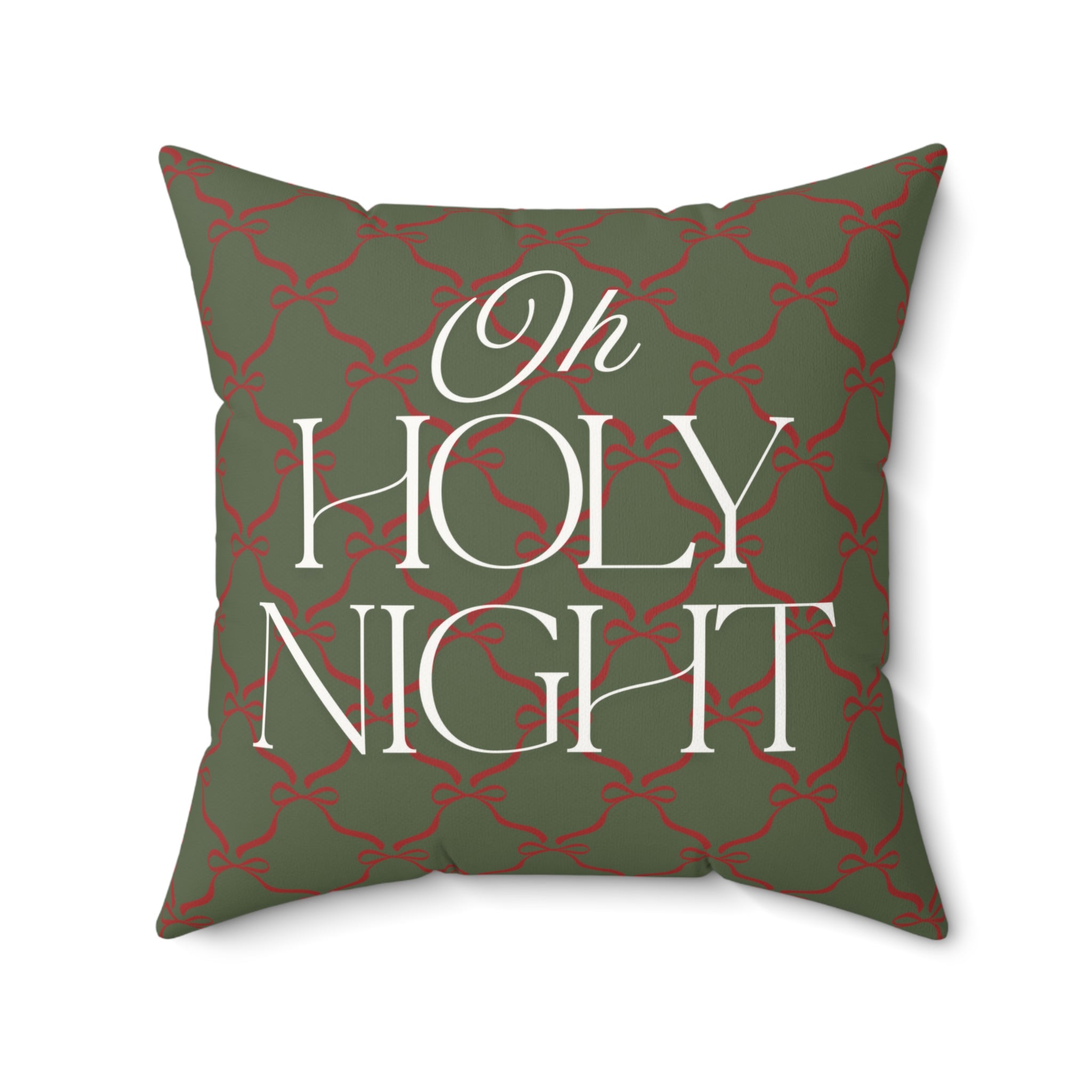 Oh Holy Night Bow Pillow