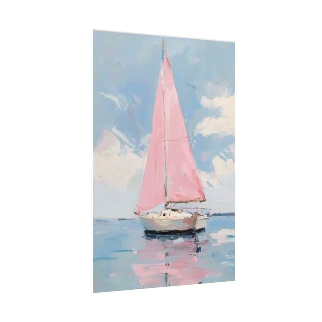 Pink Sailboat Unframed Poster