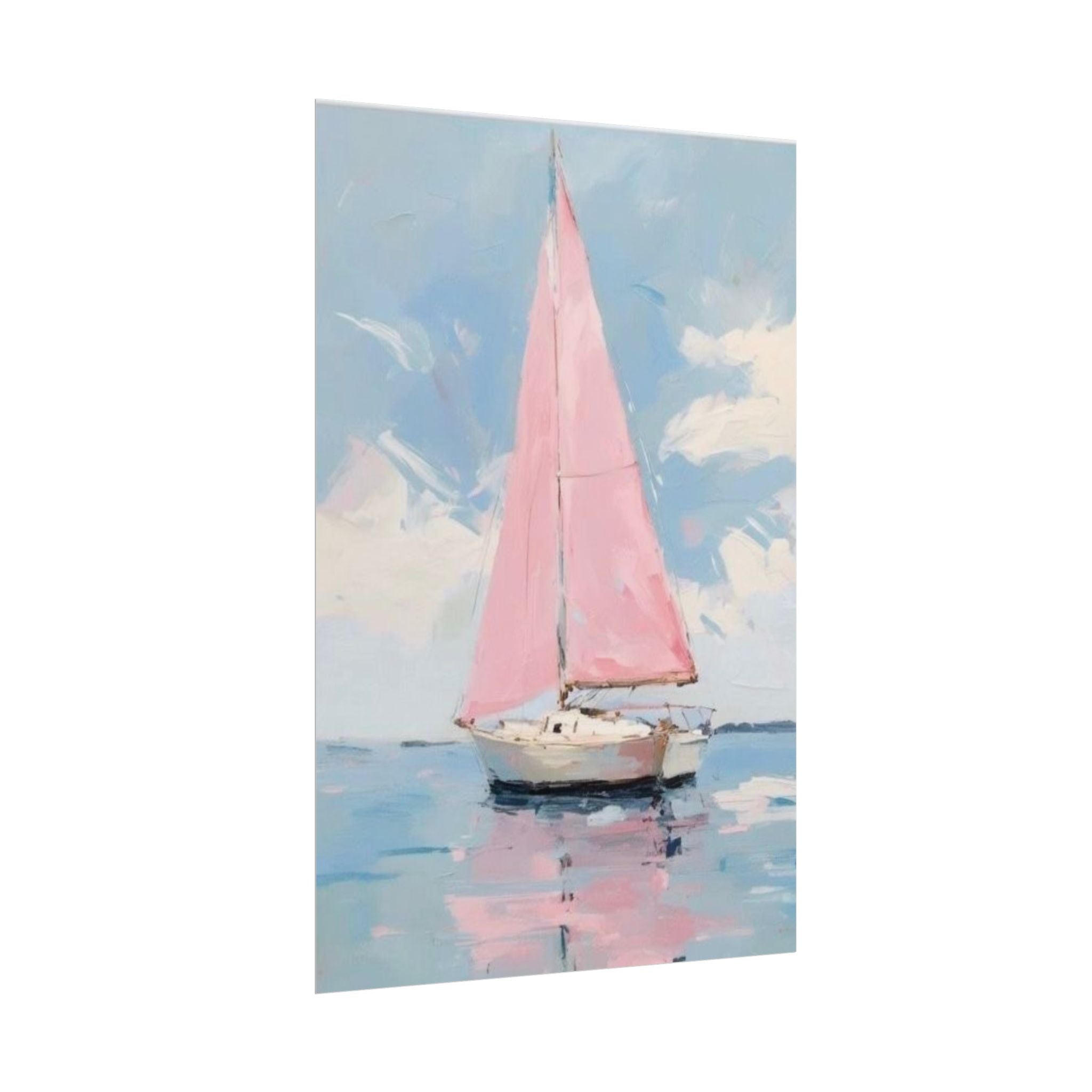 Pink Sailboat Unframed Poster