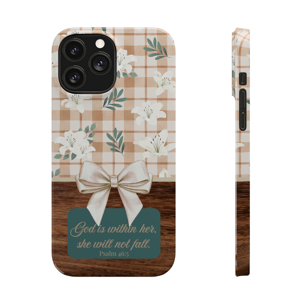 God Is Within Her She Will Not Fall iPhone Case