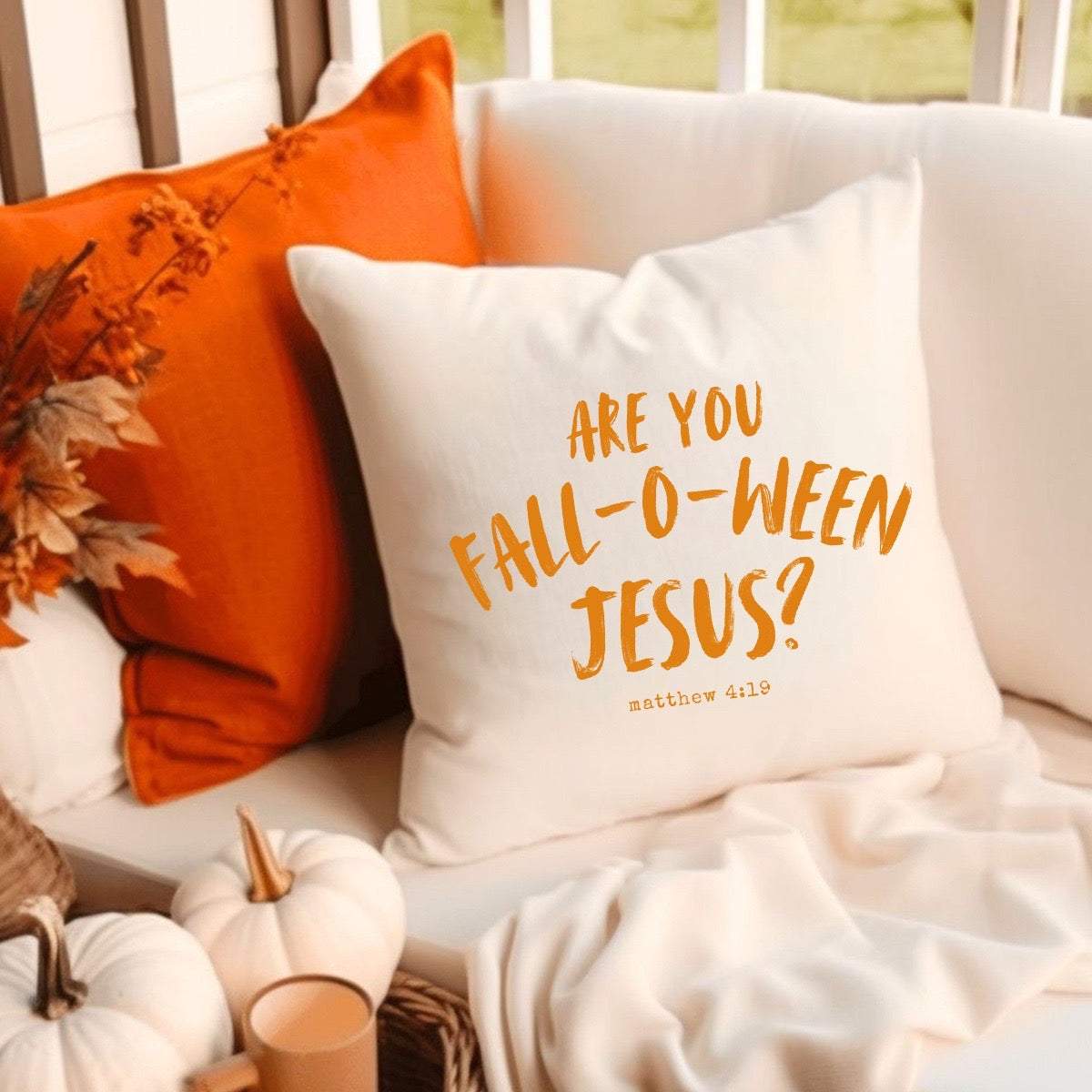 Are you Fall O Ween Jesus Pillow