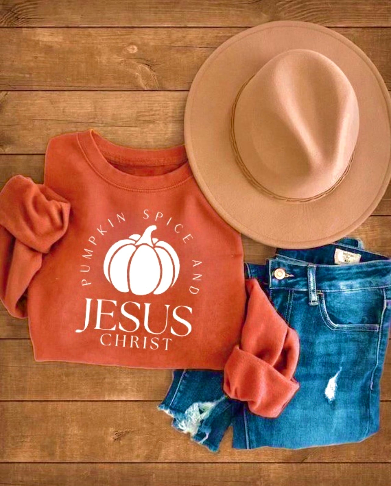 Pumpkin Spice And Jesus Christ Cozy Sweatshirt
