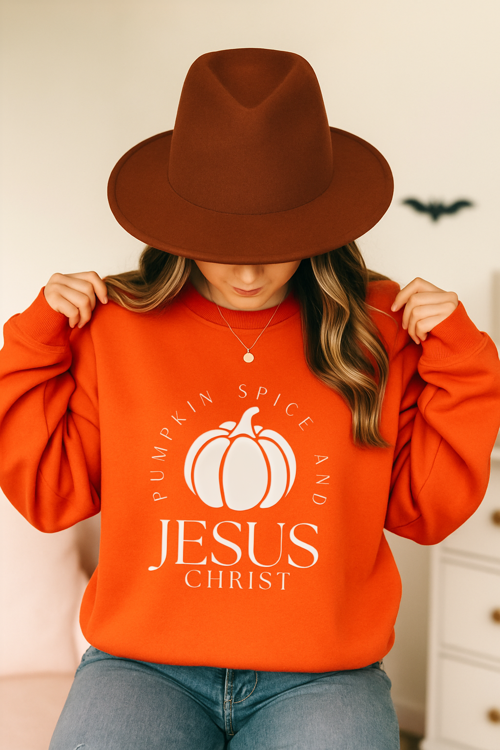 Pumpkin Spice And Jesus Christ Cozy Sweatshirt