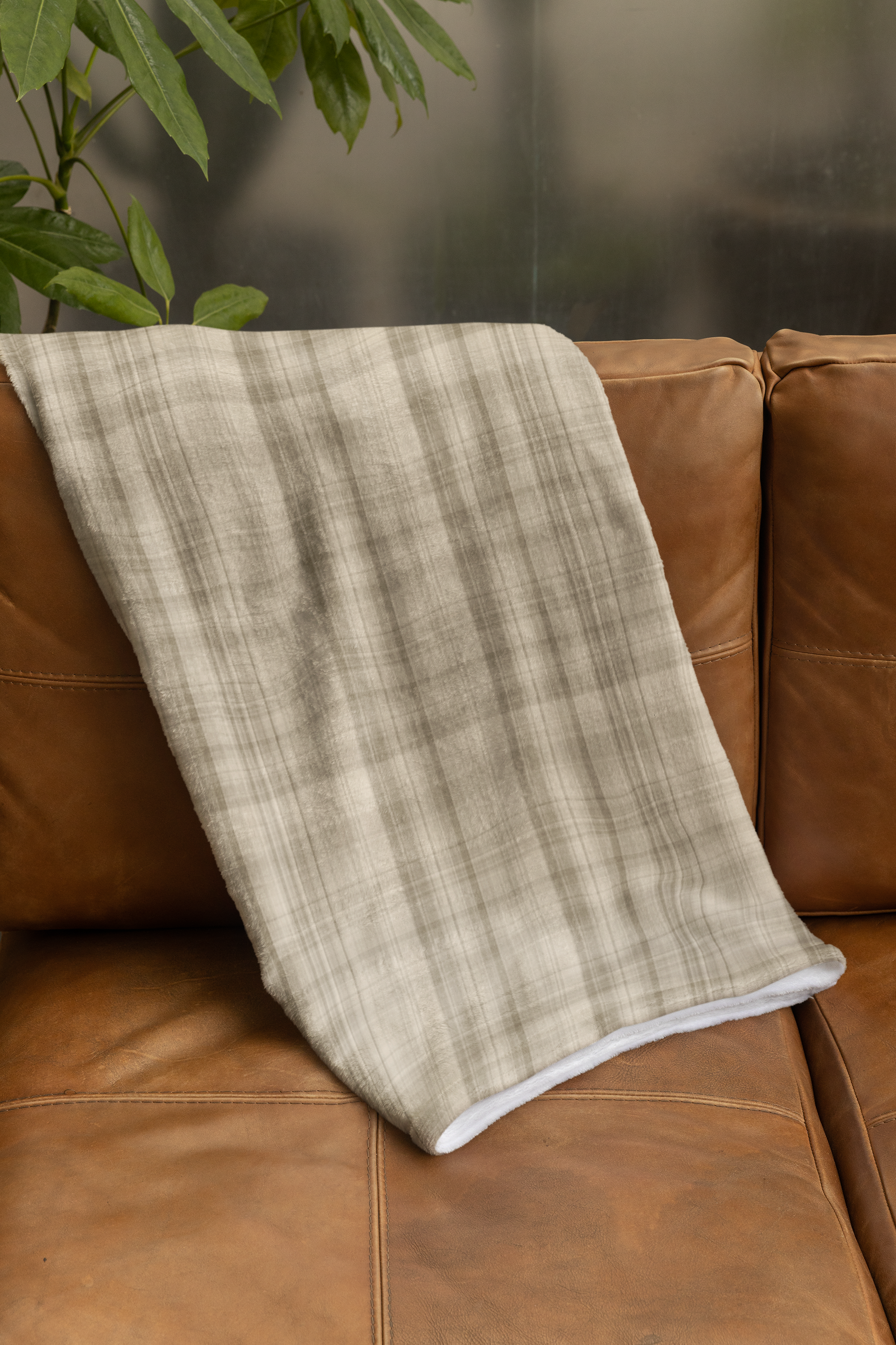 Beige Oversized Throw Blanket By Little Grace co.