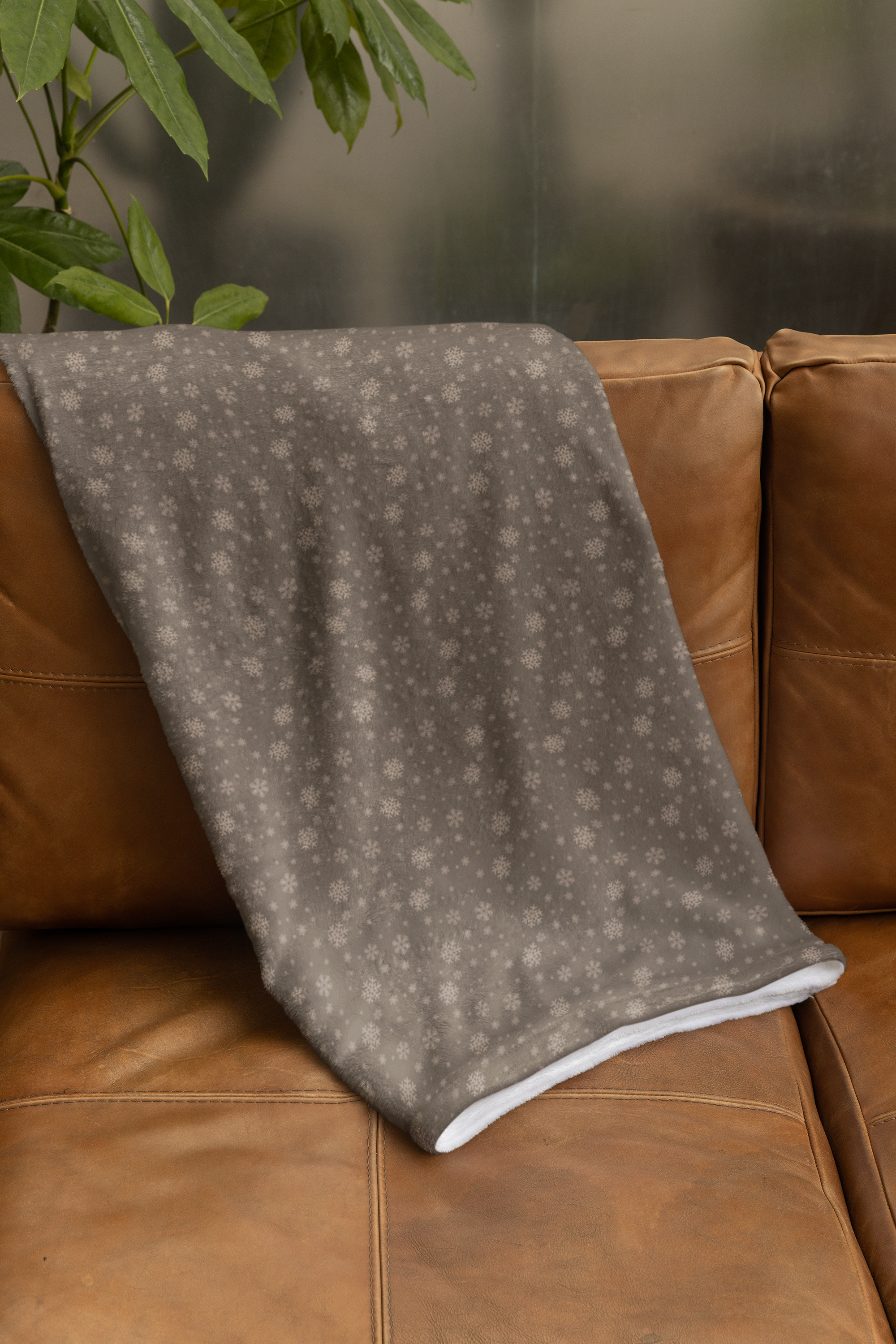 Chocolate Snowflake Oversized Throw Blanket By Little Grace co.
