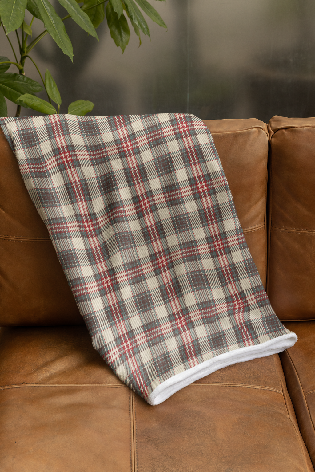 Cabin Plaid Oversized Throw Blanket By Little Grace co.