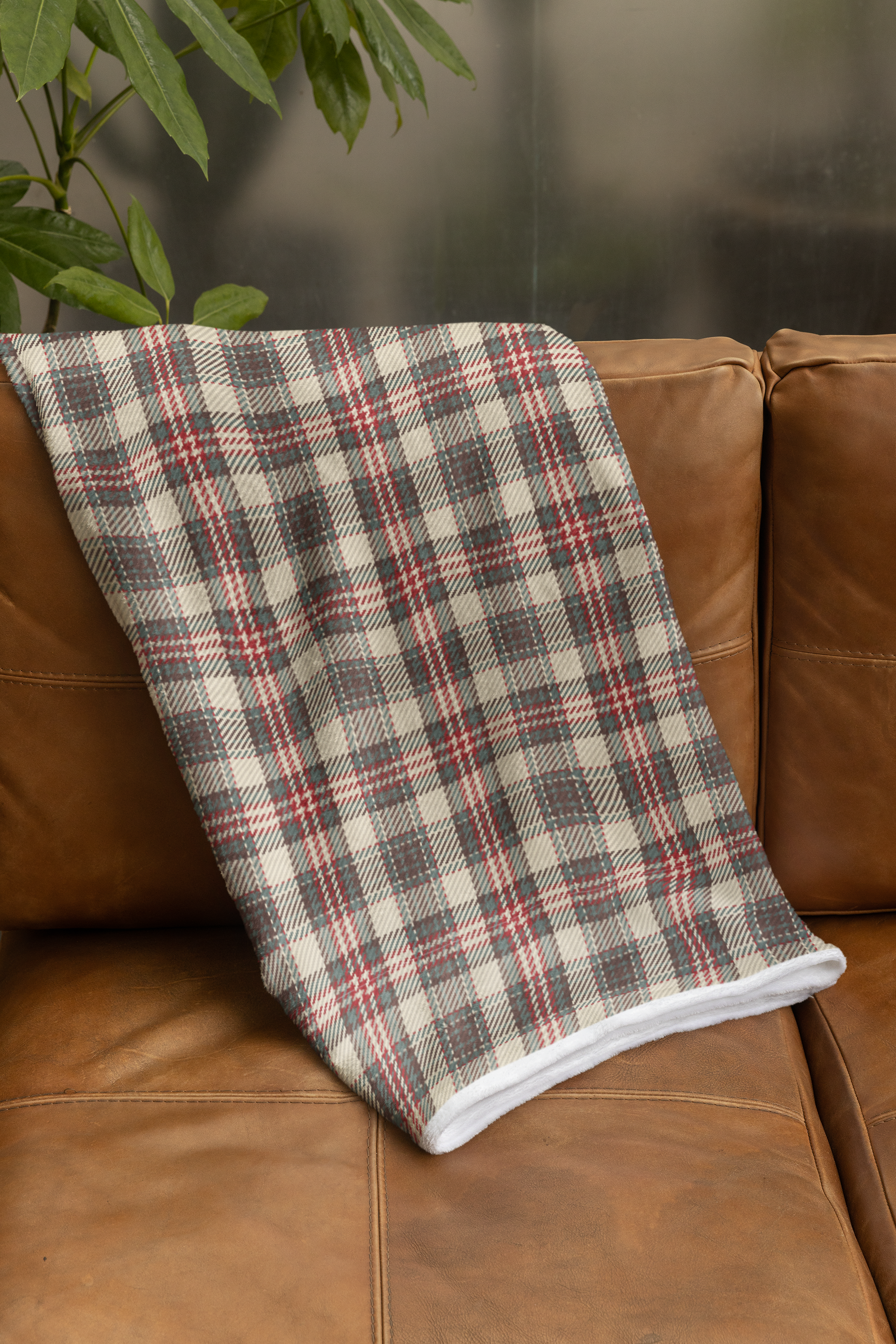 Cabin Plaid Oversized Throw Blanket By Little Grace co.