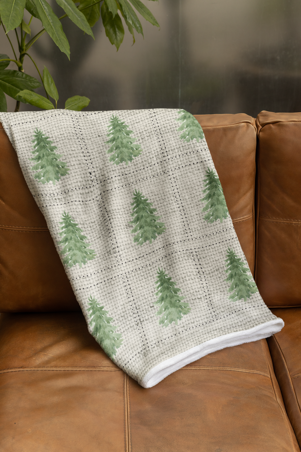 Framed Spruce Oversized Throw Blanket By Little Grace co.