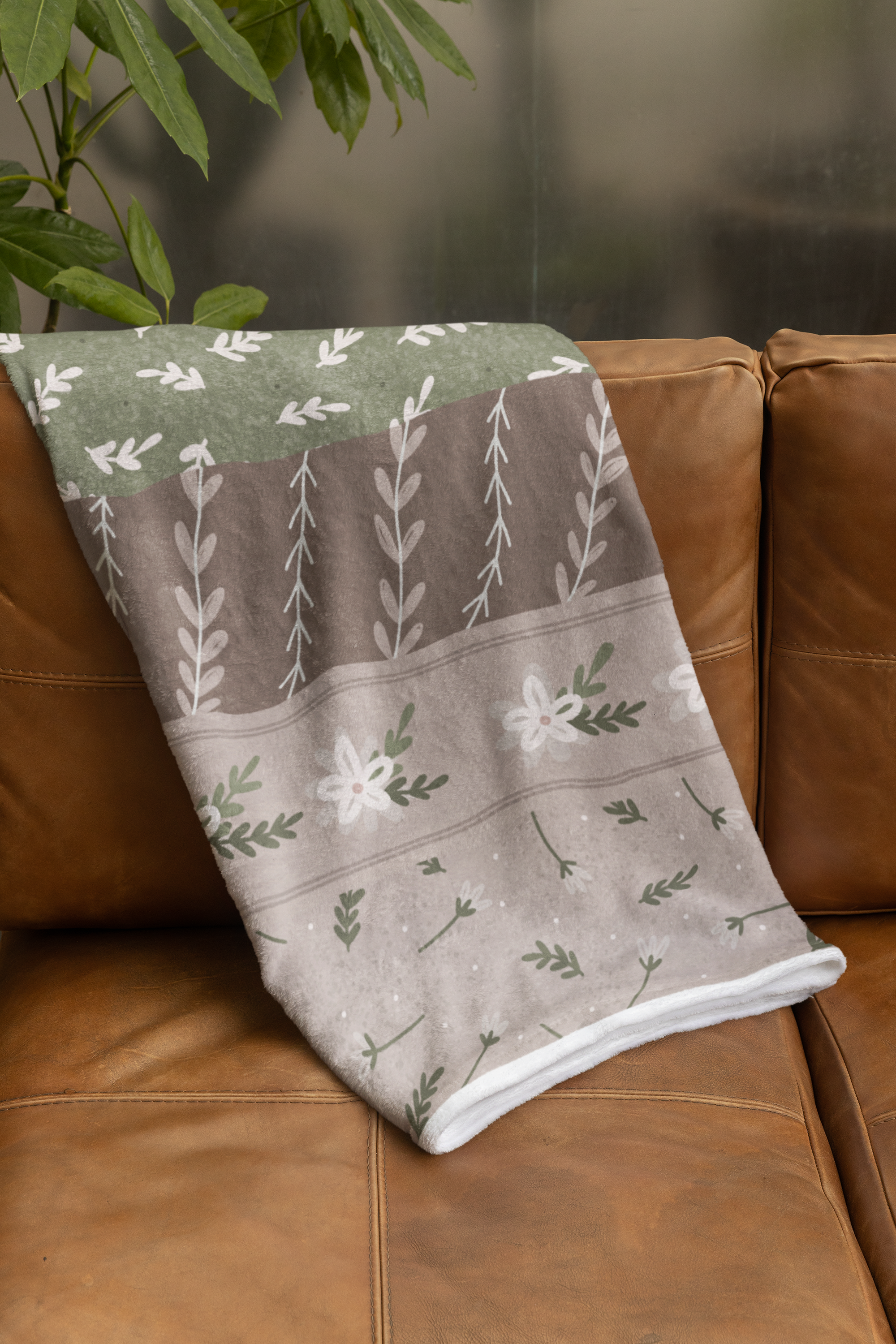 Striped Patchwork Oversized Throw Blanket By Little Grace co.