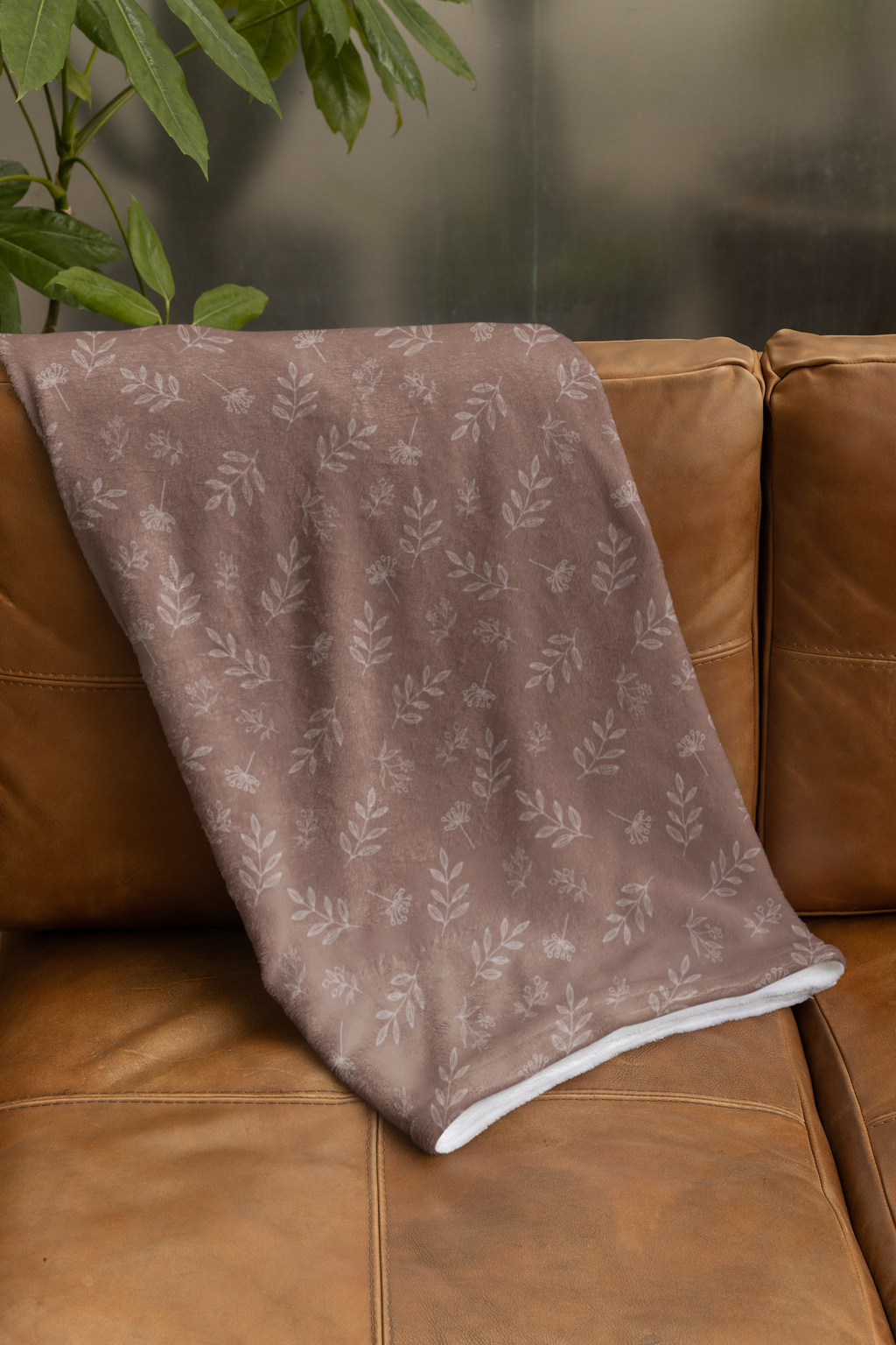 Rust & Leaf Oversized Throw Blanket By Little Grace co.