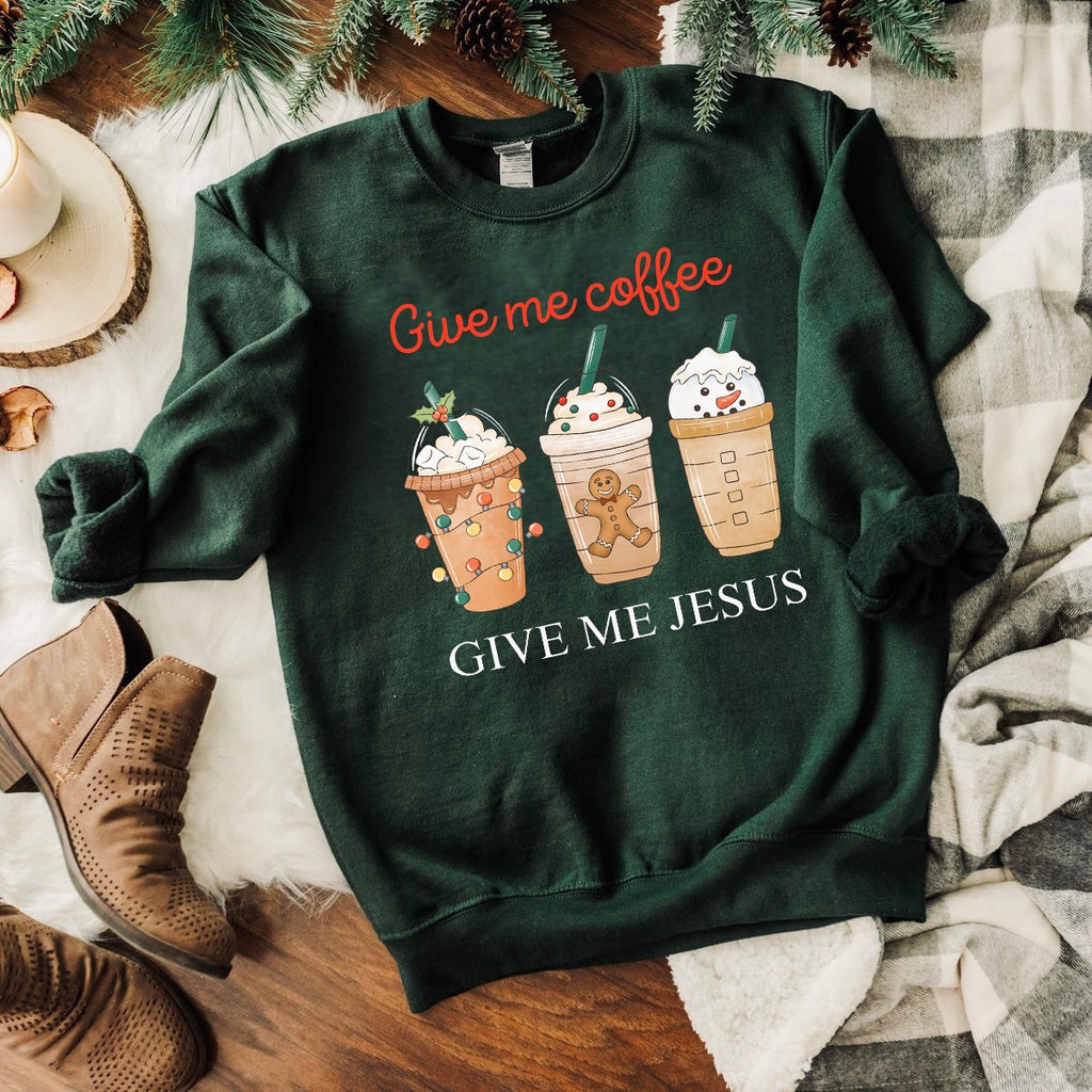 Give Me Coffee Give Me Jesus Cozy Sweatshirt