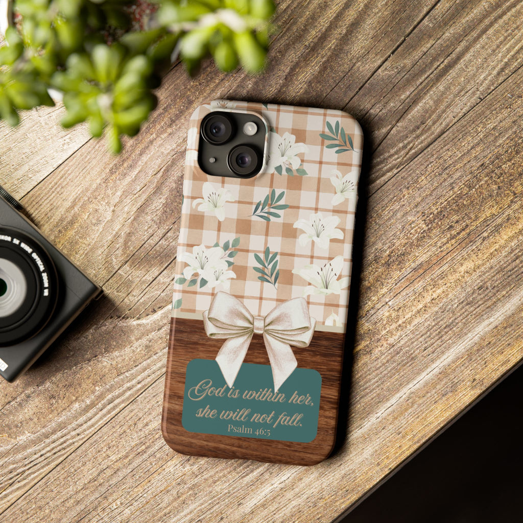God Is Within Her She Will Not Fall iPhone Case