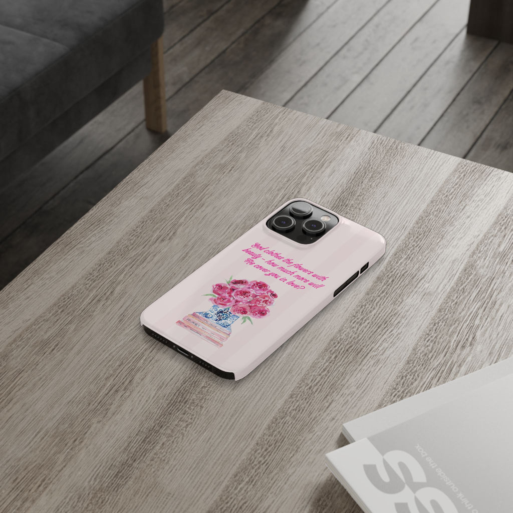 God Clothes The Flowers In Beauty Calling iPhone Case