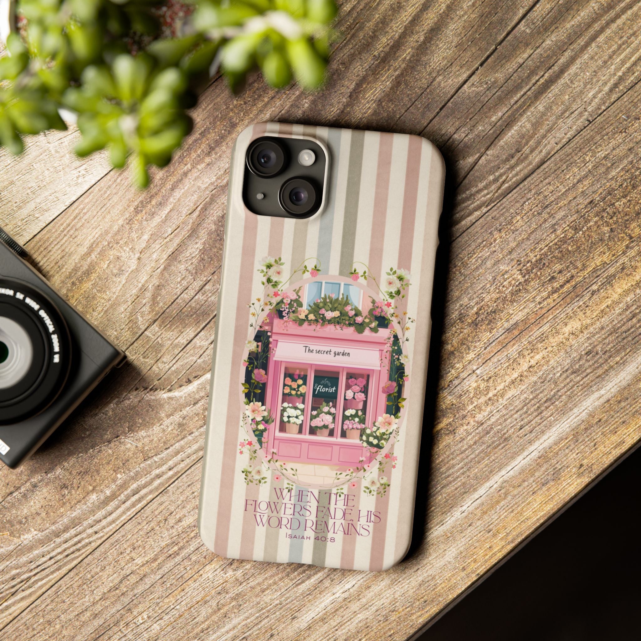 When The Flowers Fade His Word Remains iPhone Case