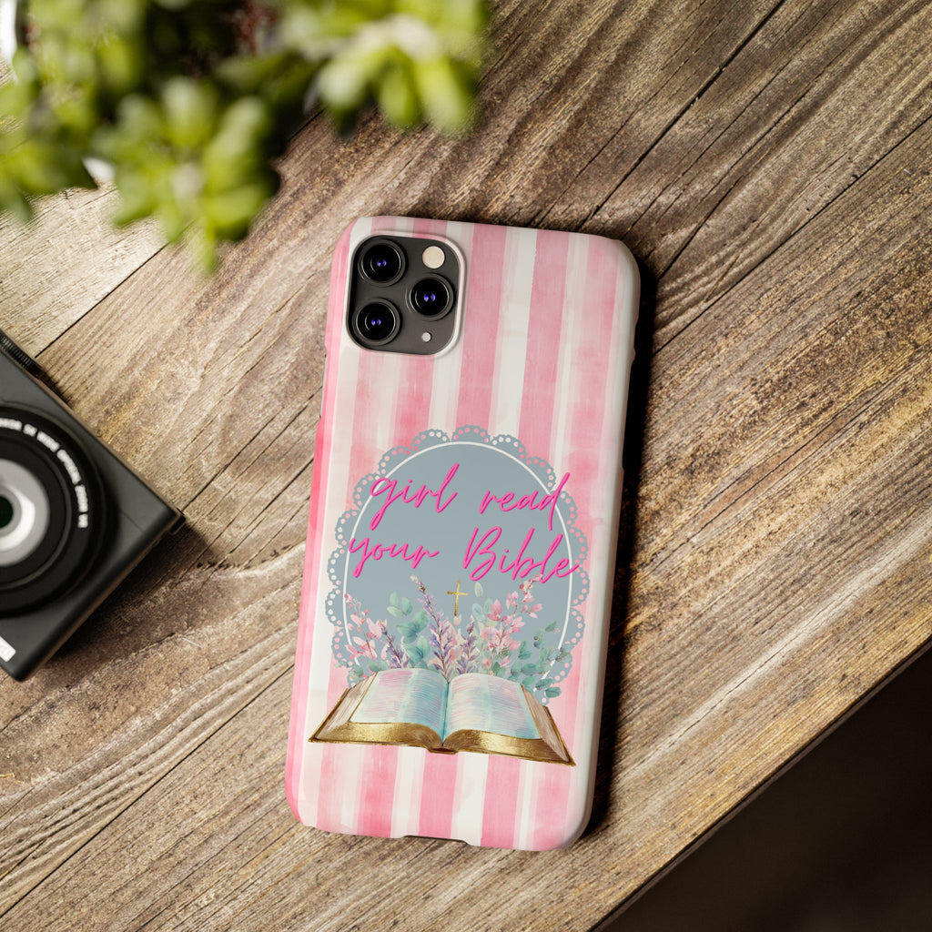 Girl Read Your Bible iPhone Case