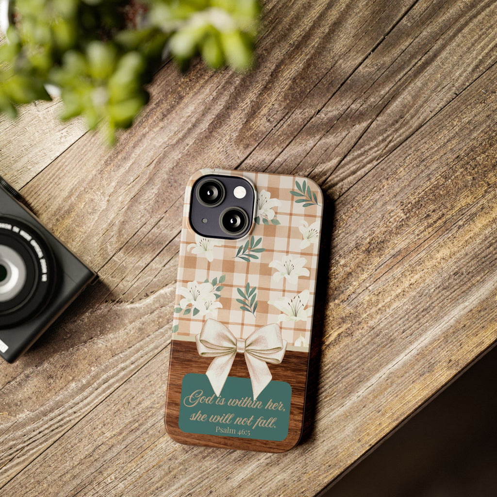 God Is Within Her She Will Not Fall iPhone Case