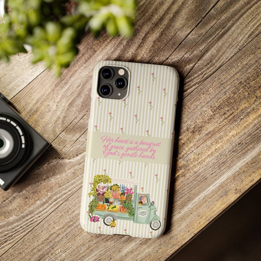 Her Heart Is A Bouquet Of Grace iPhone Case