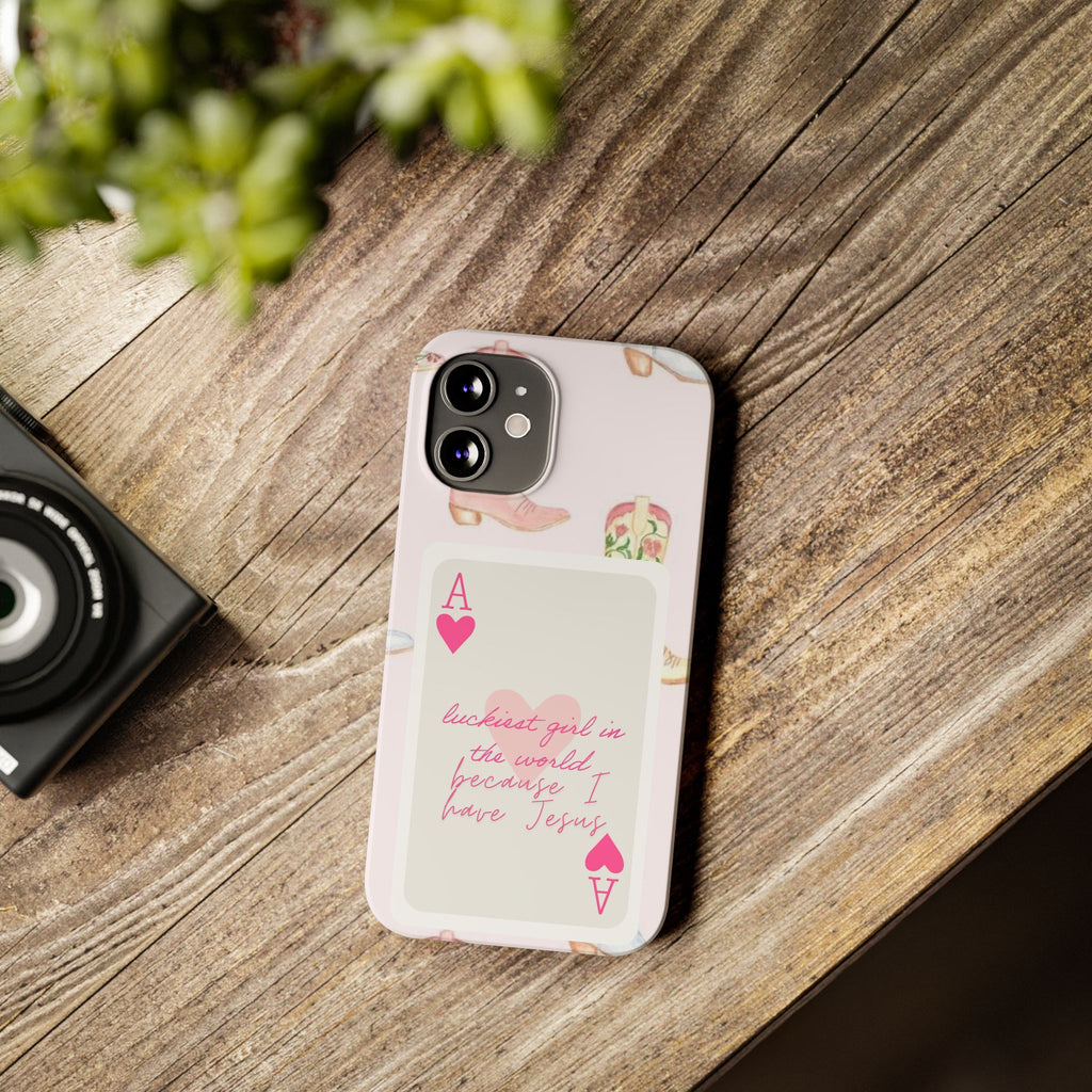 Luckiest Girl In The World iPhone Case