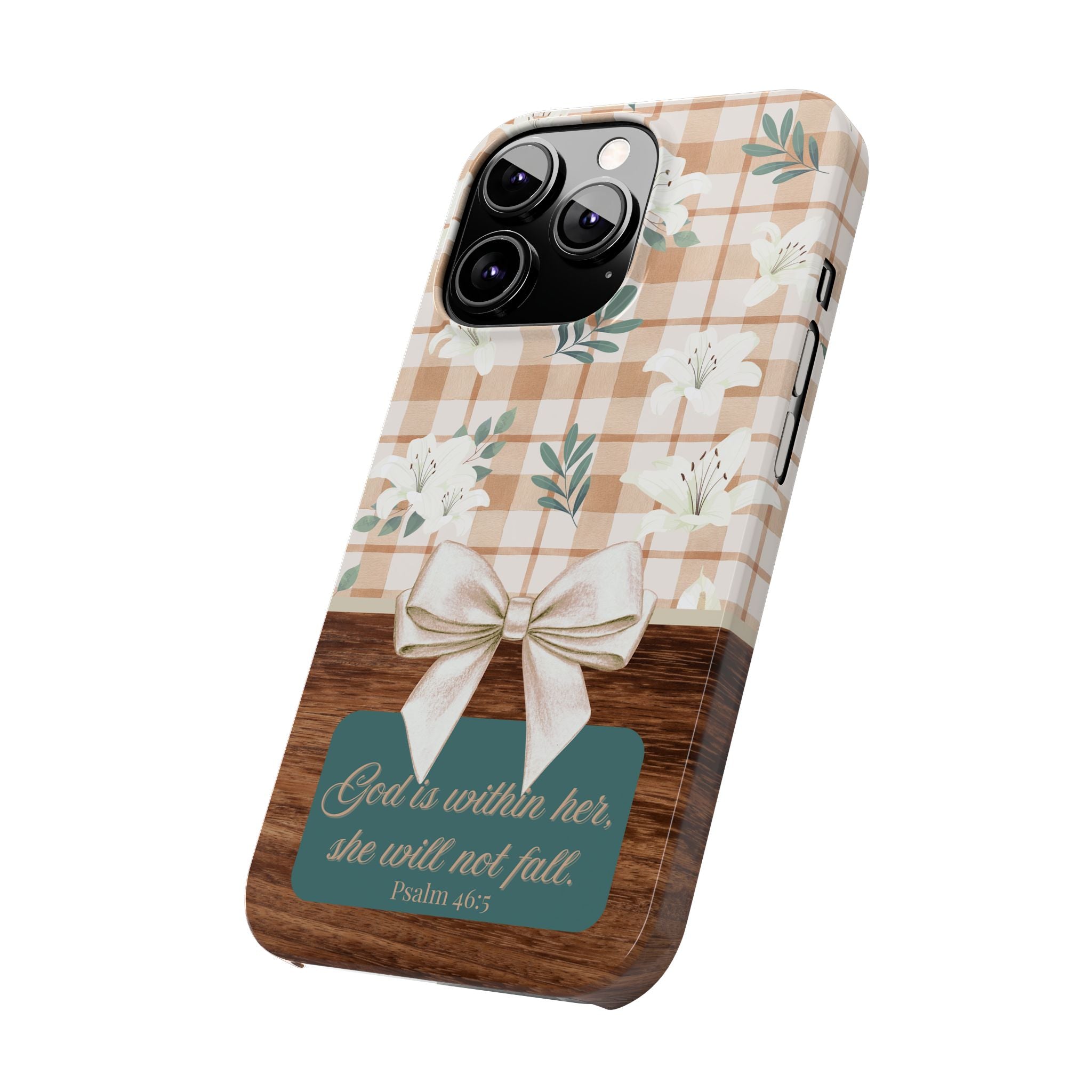 God Is Within Her She Will Not Fall iPhone Case
