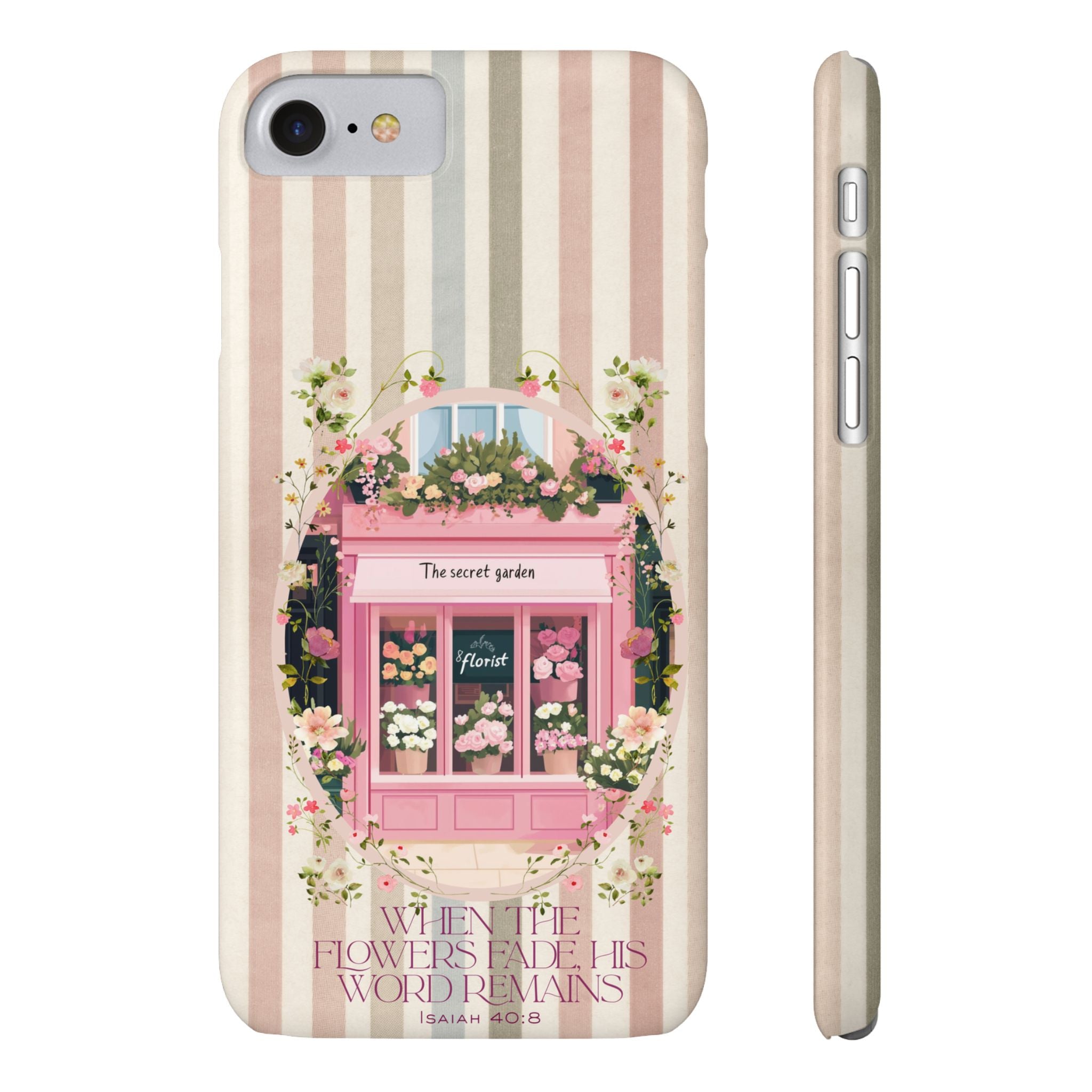 When The Flowers Fade His Word Remains iPhone Case