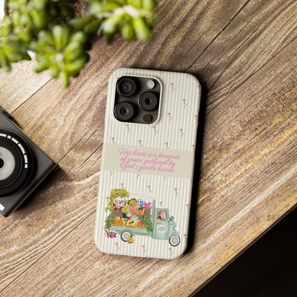 Her Heart Is A Bouquet Of Grace iPhone Case