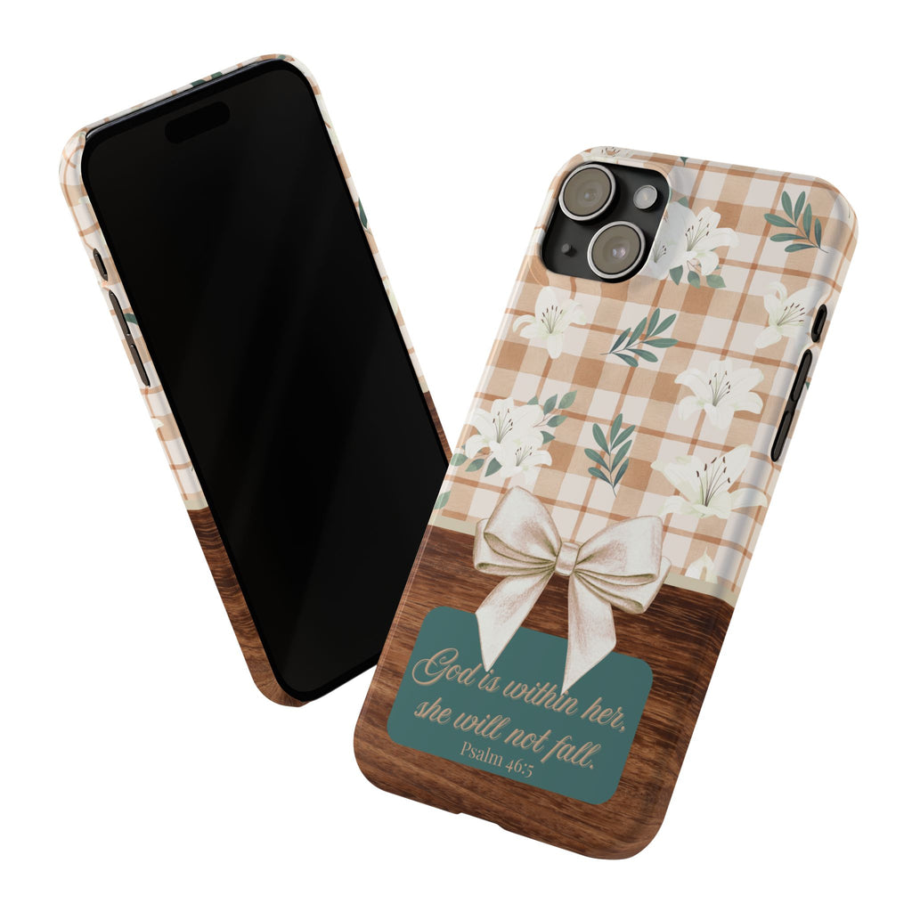 God Is Within Her She Will Not Fall iPhone Case