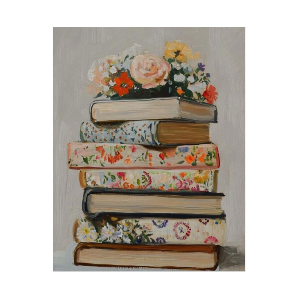 Floral Books Unframed Poster