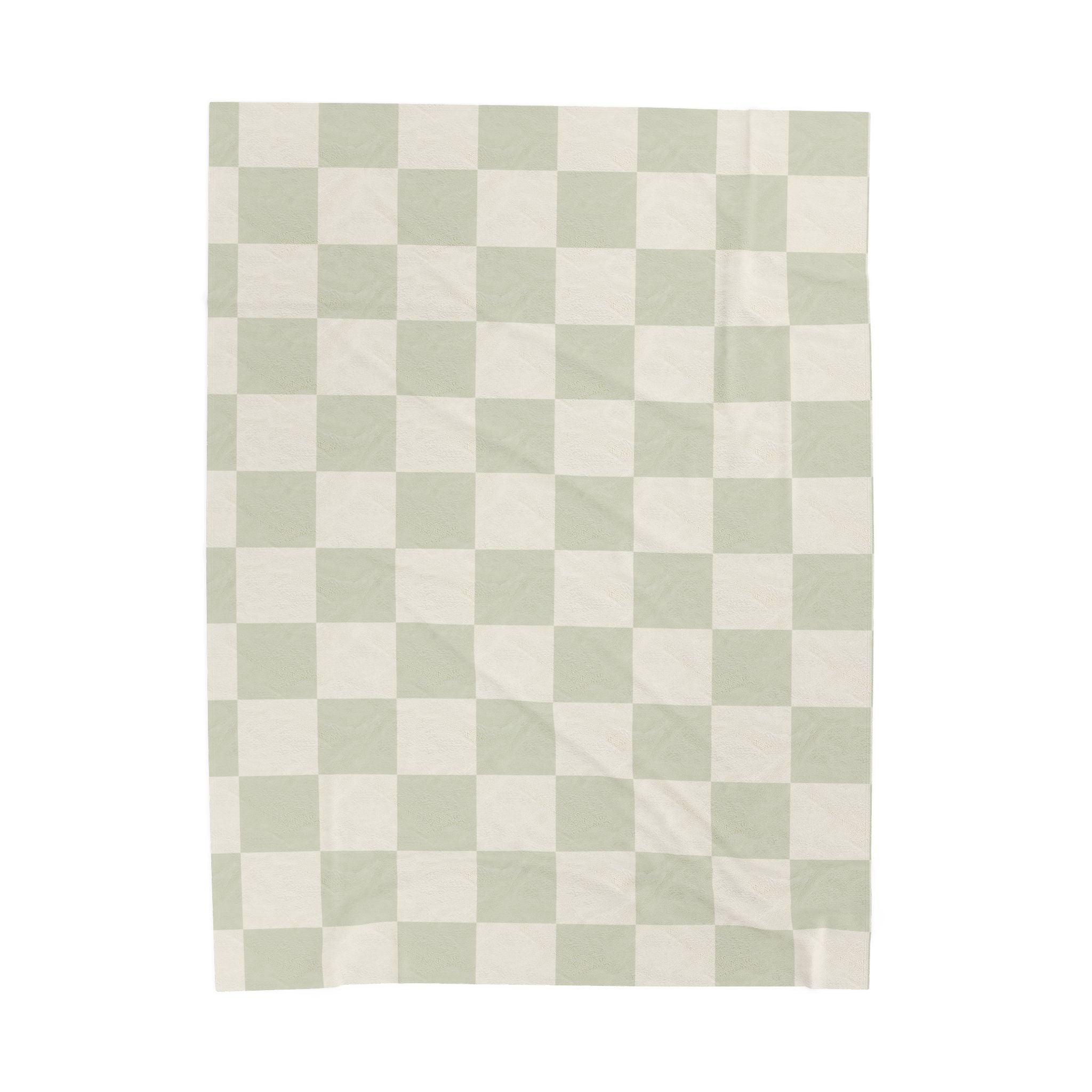 Checkered Sage Oversized Throw Blanket By Little Grace co.