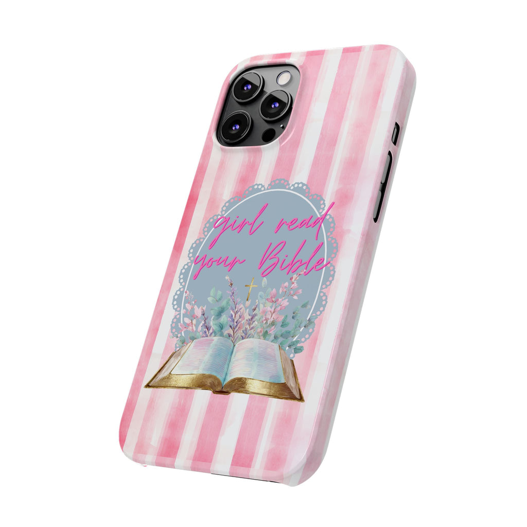 Girl Read Your Bible iPhone Case