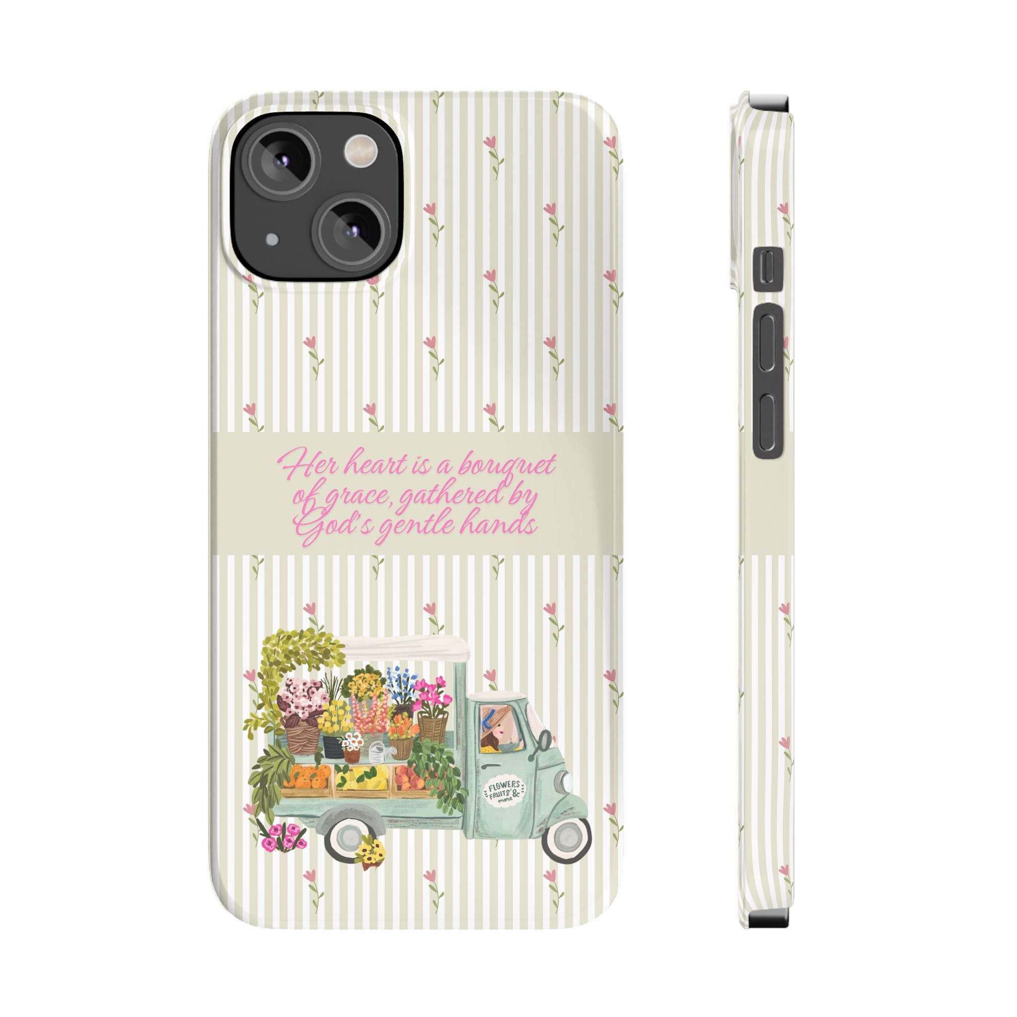 Her Heart Is A Bouquet Of Grace iPhone Case