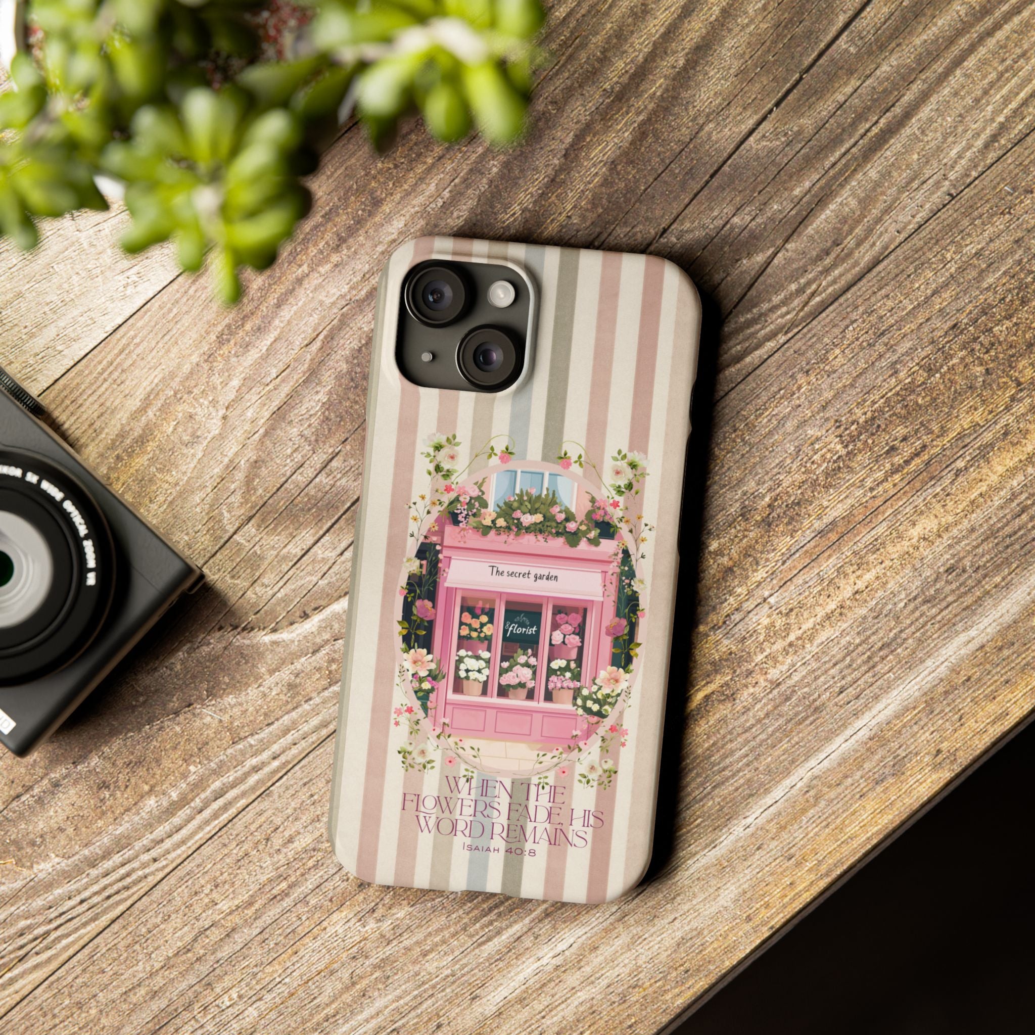 When The Flowers Fade His Word Remains iPhone Case