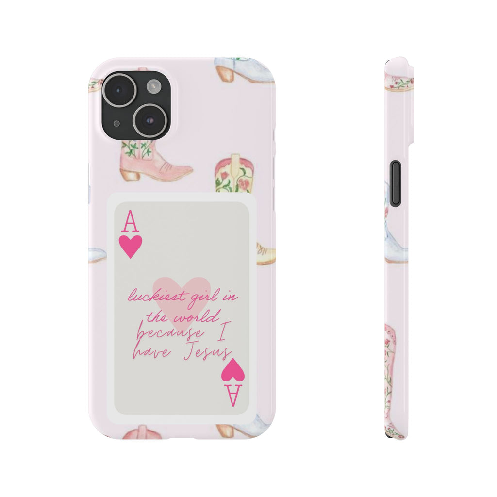 Luckiest Girl In The World iPhone Case