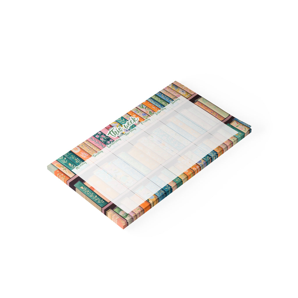 Books Weekly Planner 10x6 Post-it Note Pad