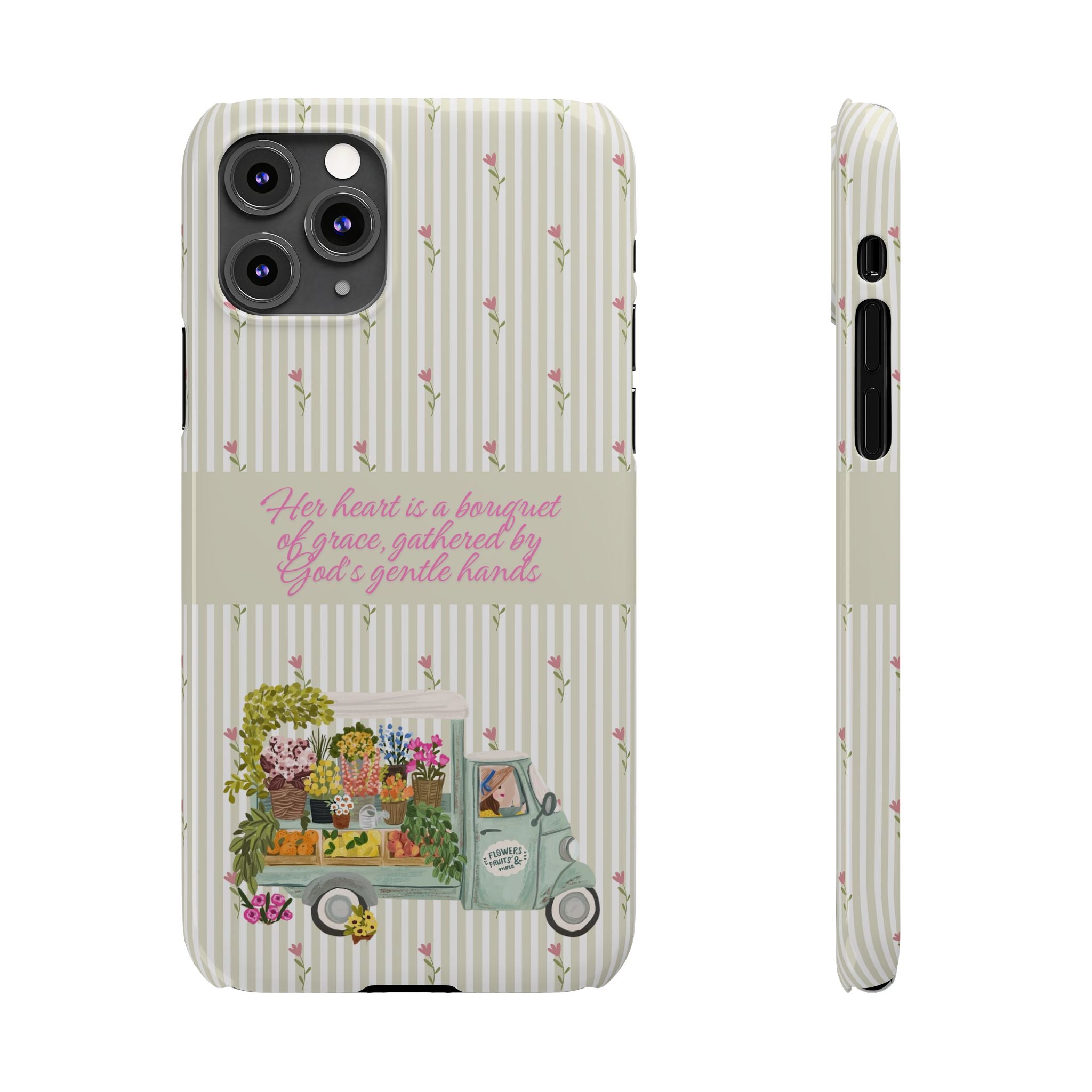 Her Heart Is A Bouquet Of Grace iPhone Case