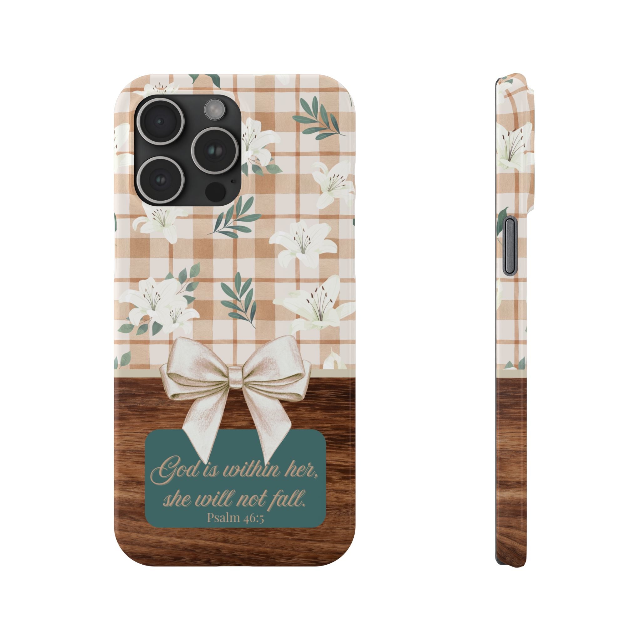 God Is Within Her She Will Not Fall iPhone Case