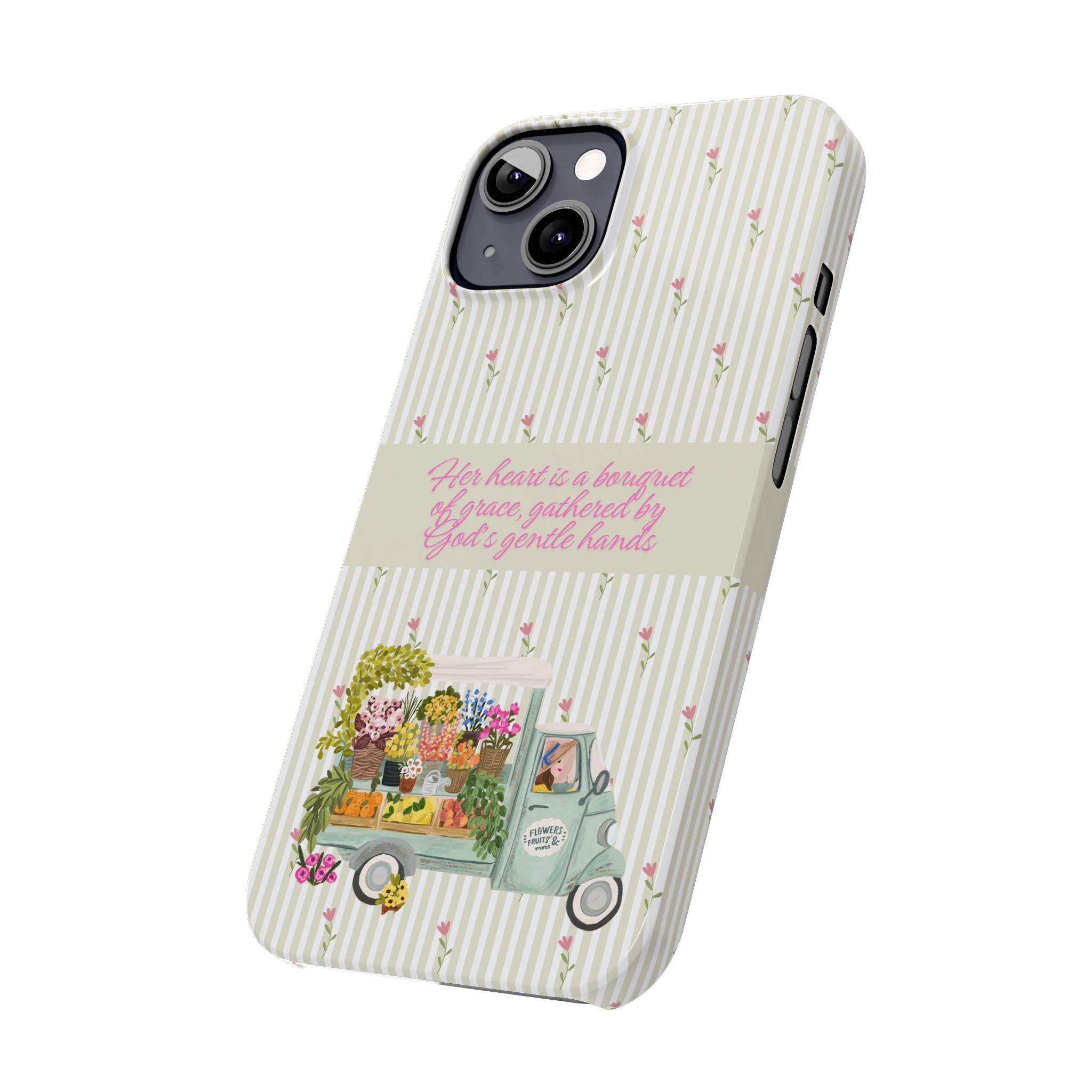 Her Heart Is A Bouquet Of Grace iPhone Case
