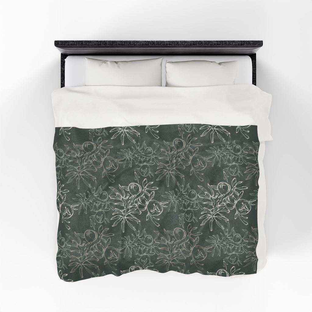 Peachy Green Oversized Throw Blanket By Little Grace co.