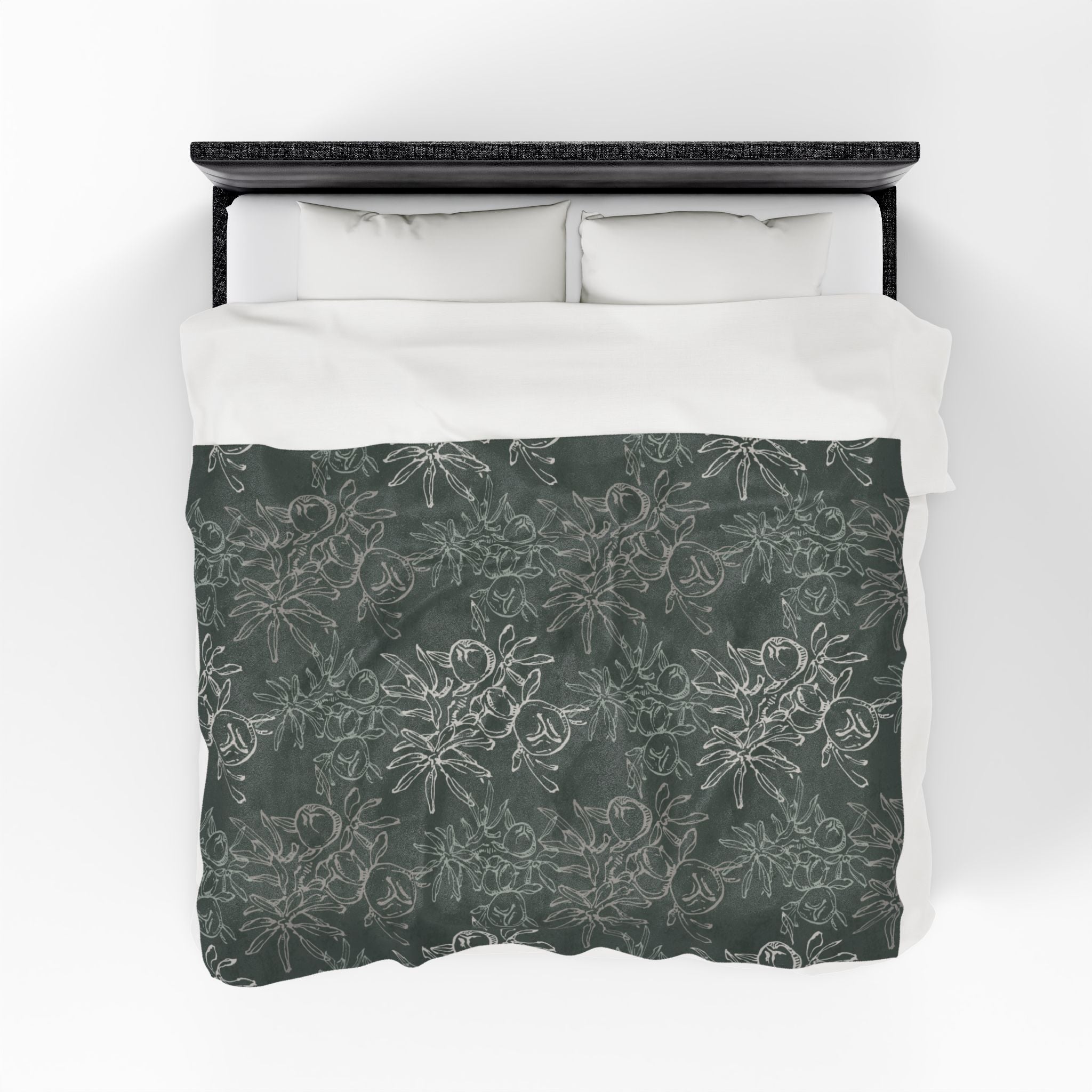 Peachy Green Oversized Throw Blanket By Little Grace co.