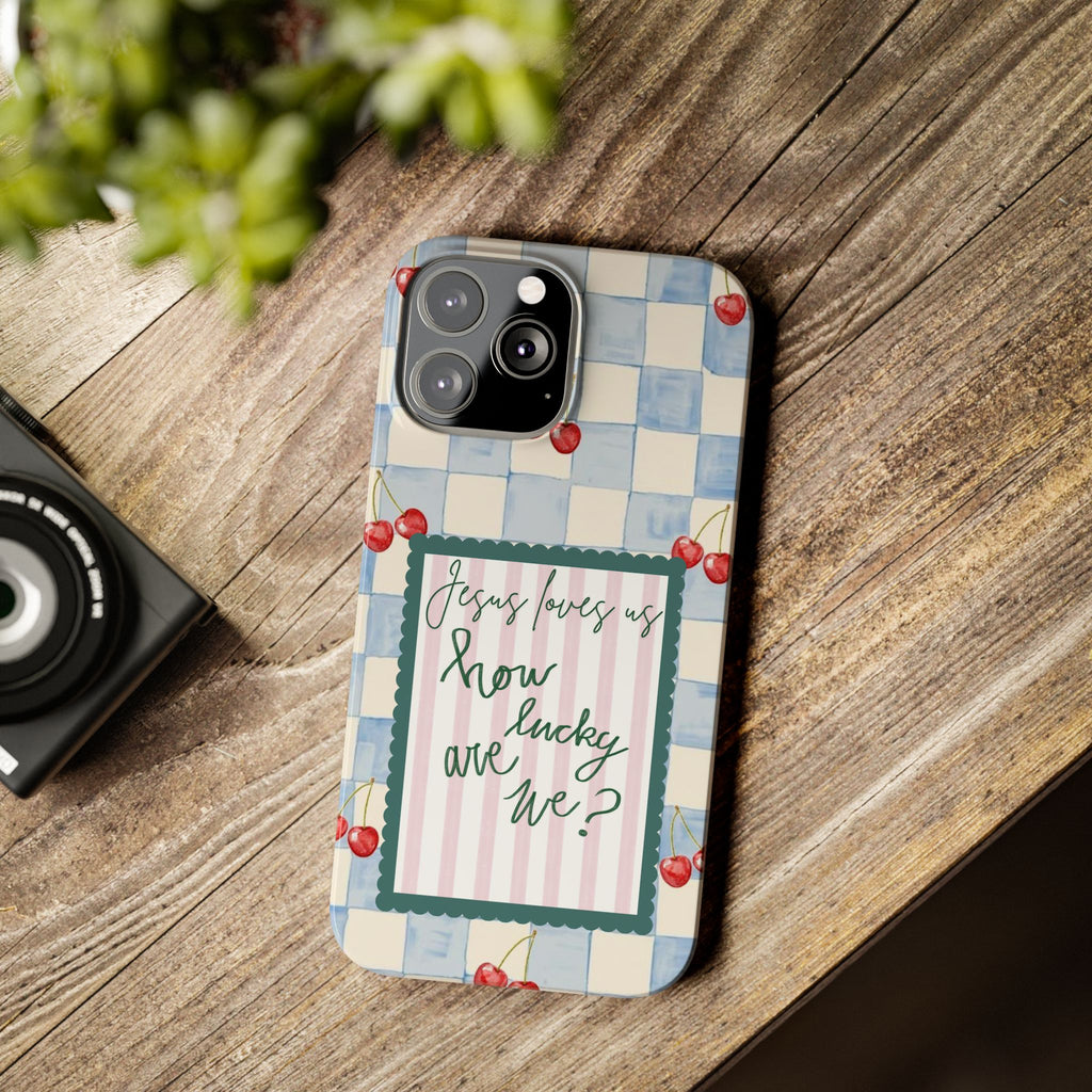 Jesus Loves Us iPhone Case