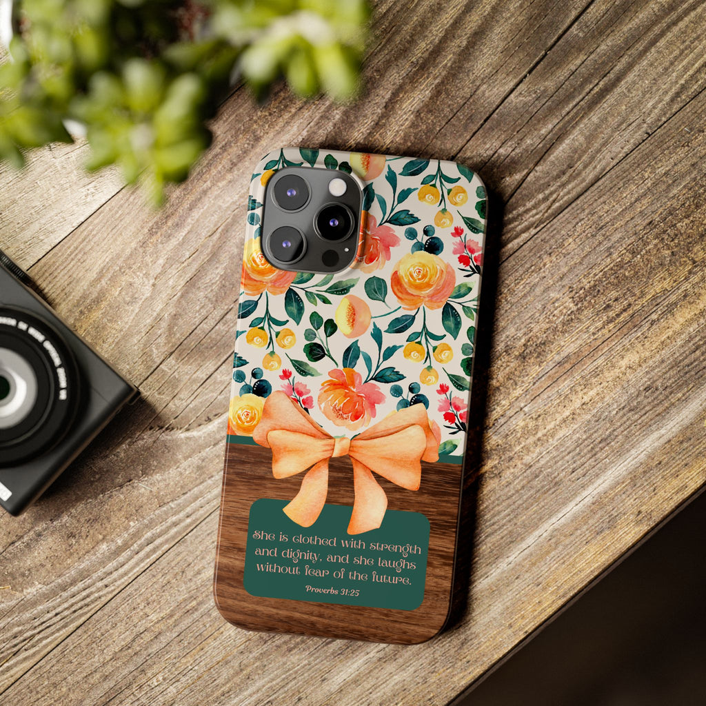 She Is Clothed With Strength & Dignity iPhone Case